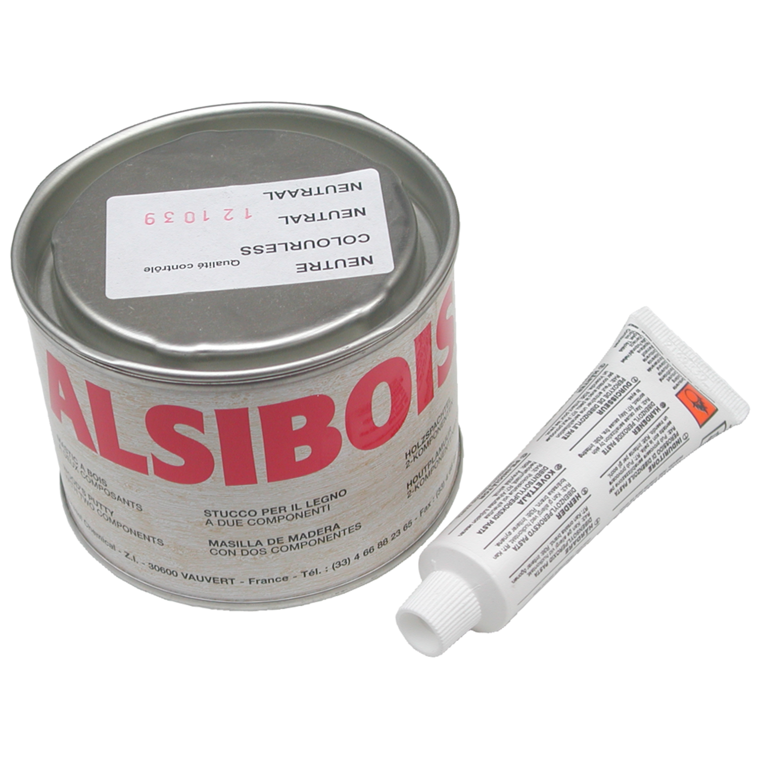 Mastic a bois alsibois 0,4l blanc  