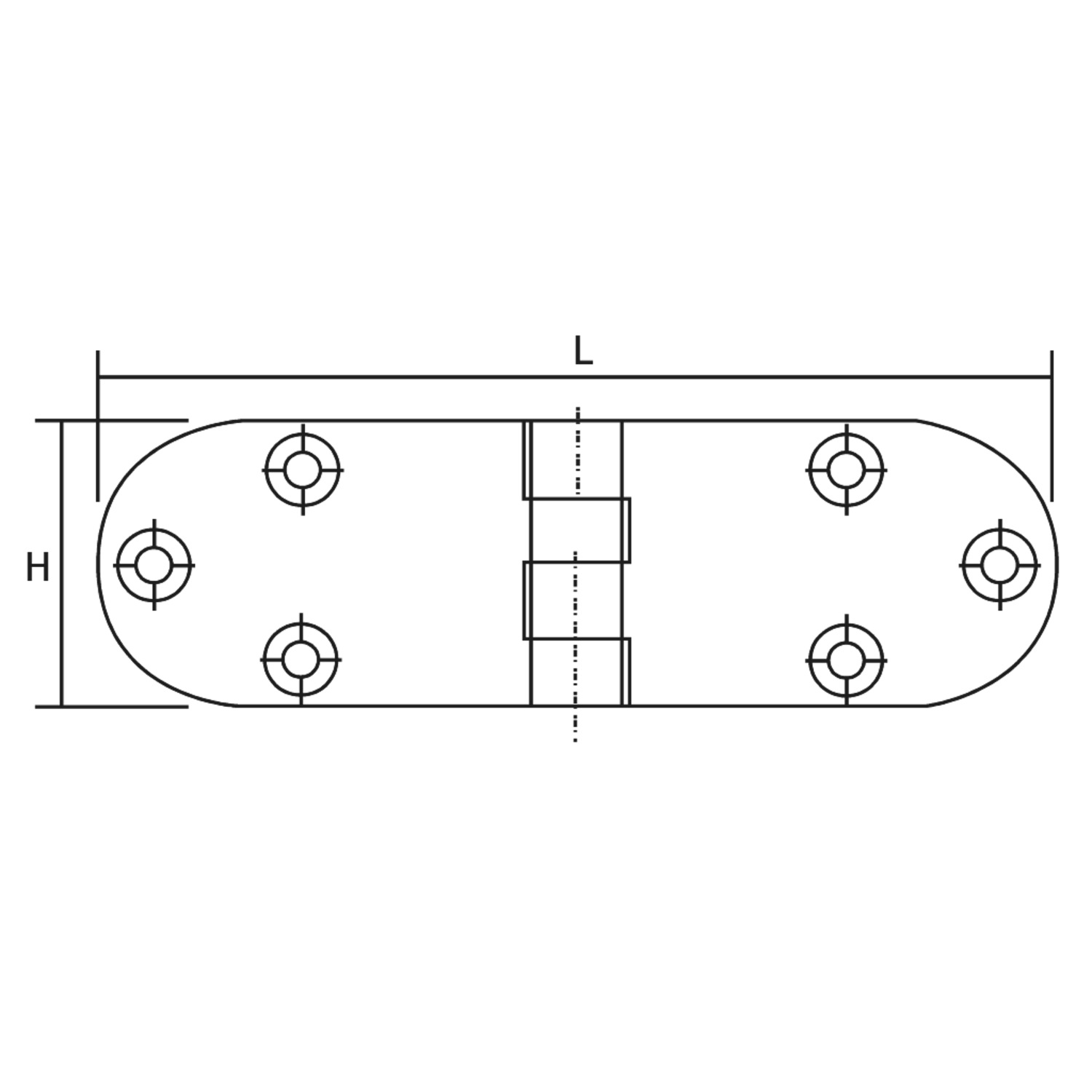Charnière de table 30x80mm