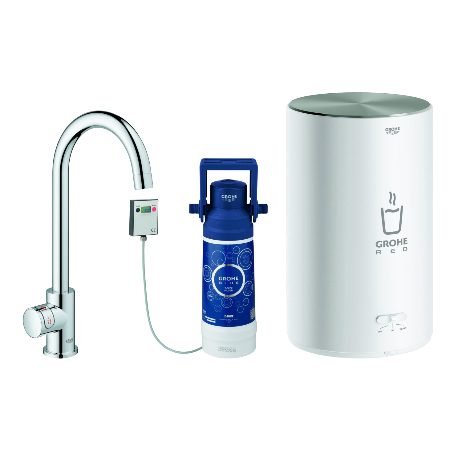 Grohe red mono-m starterkit c-uitloop chroom