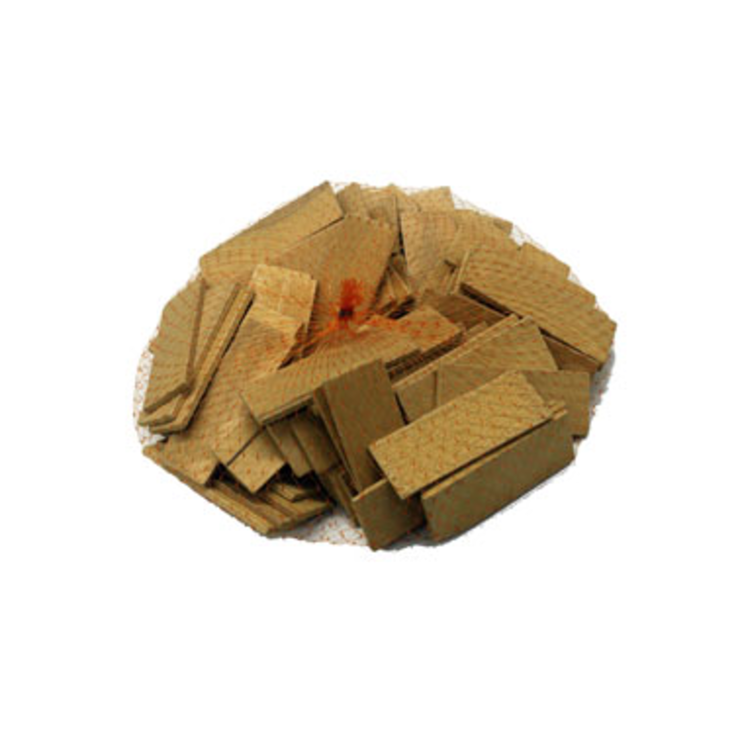 Houtblokjes 20 x 4 mm geel (100 st)