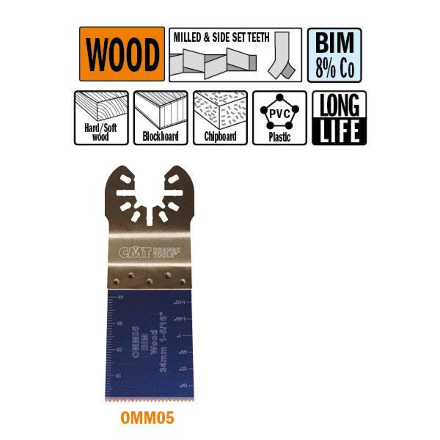 Lams scie multitool bois 34mm bim 8% co (1) 