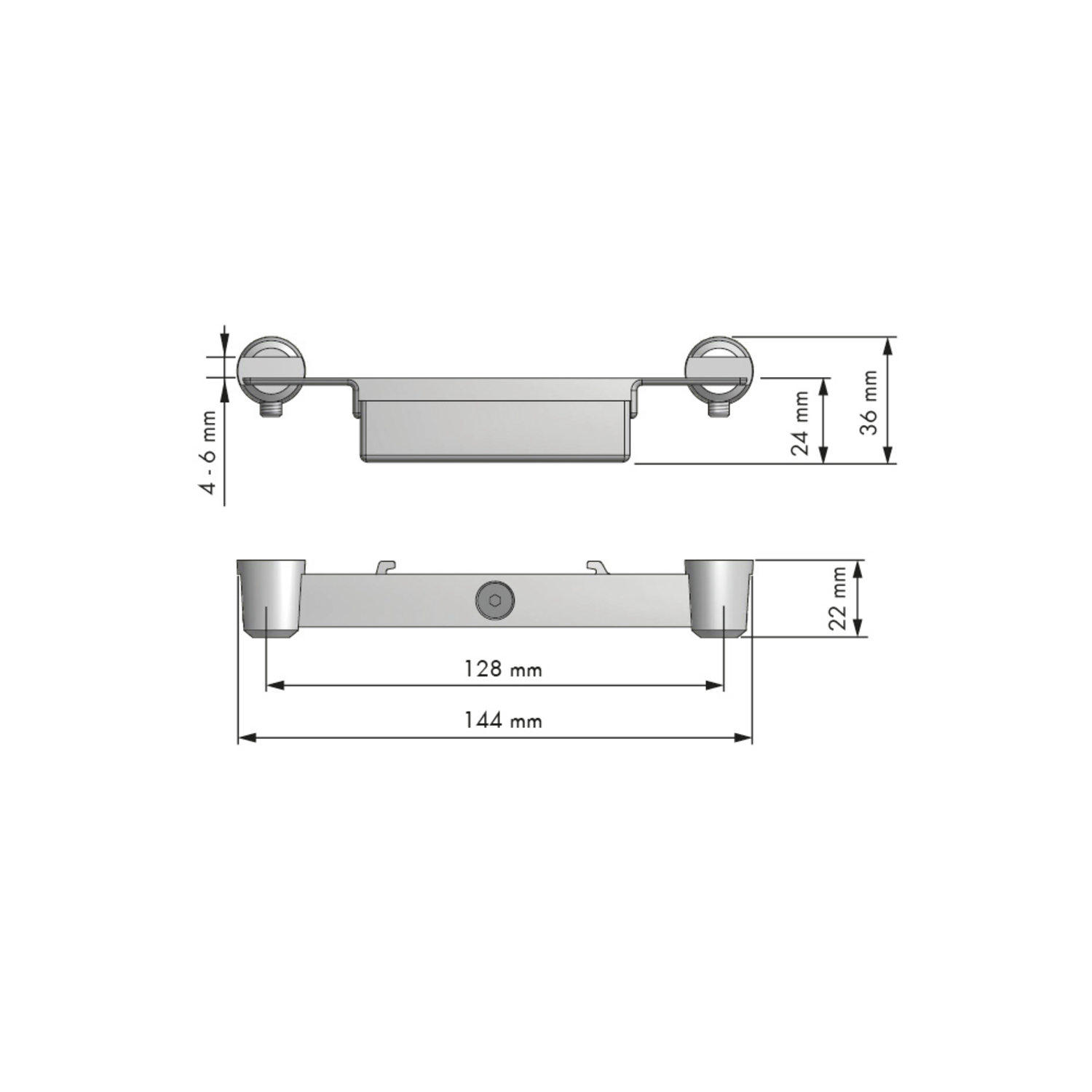 Structura glasbodemdrager zwart 10kg/paar