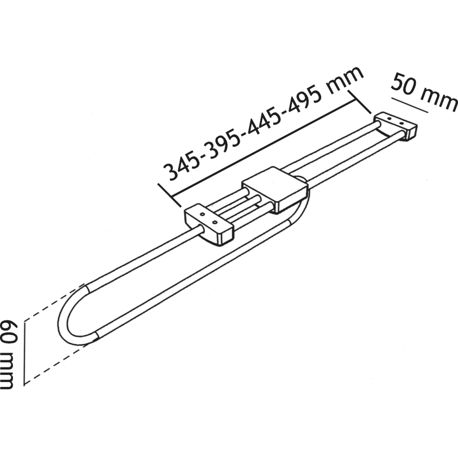 Porte-manteau extensible 34.5cm  