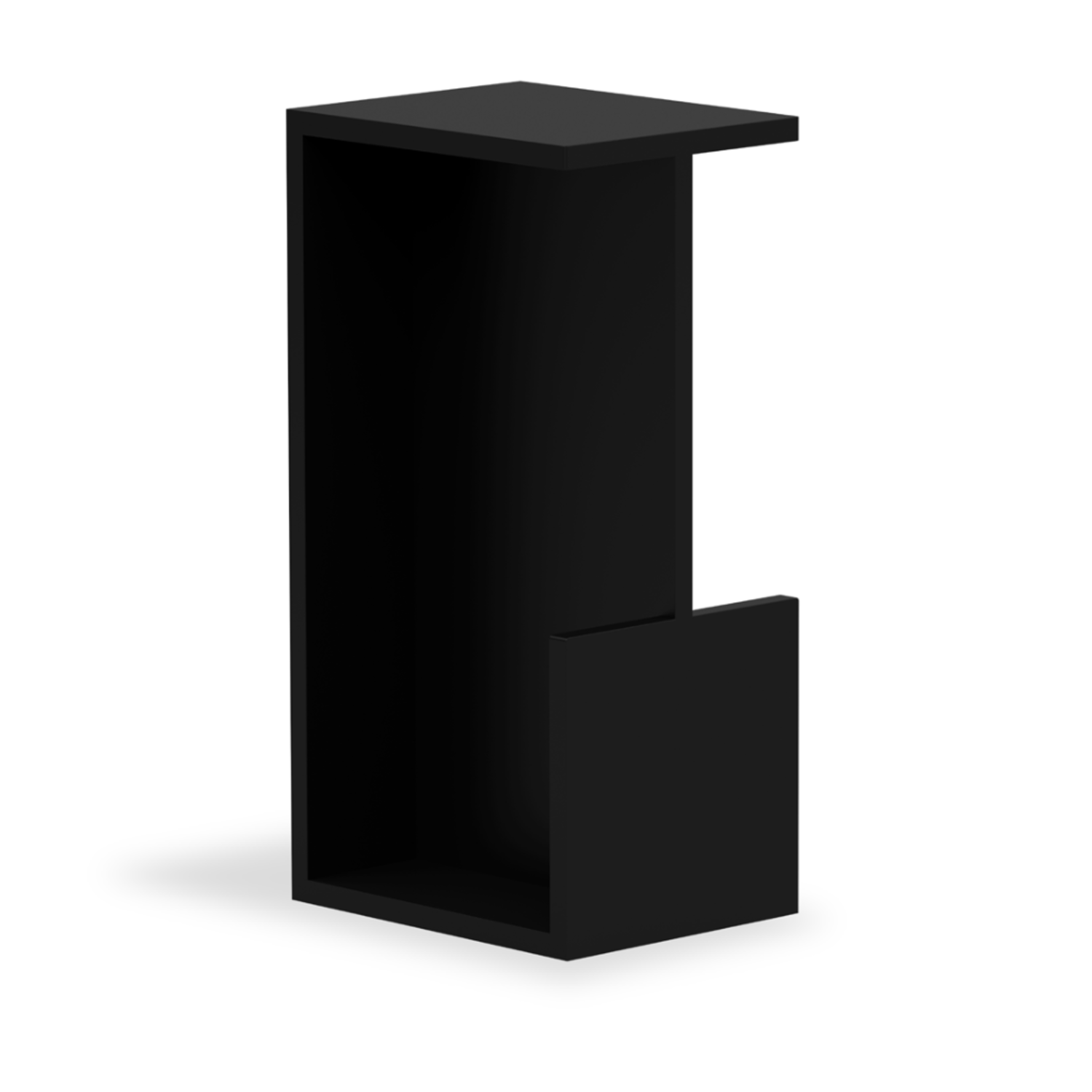 Schuifdeurgreep kube 100x50x40mm zwart rechte hoeken