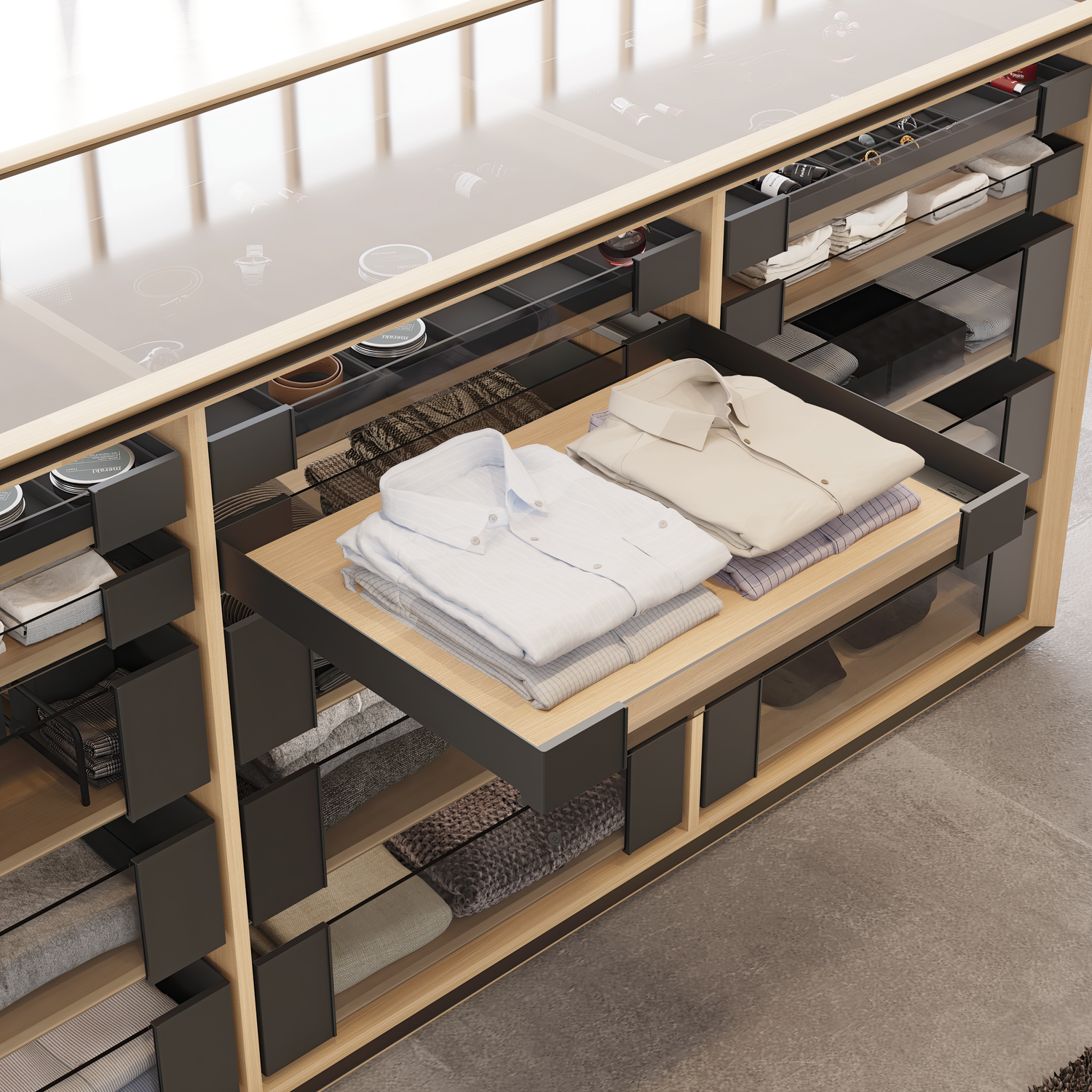 Chic line ladeset antraciet h.75 d.322mm