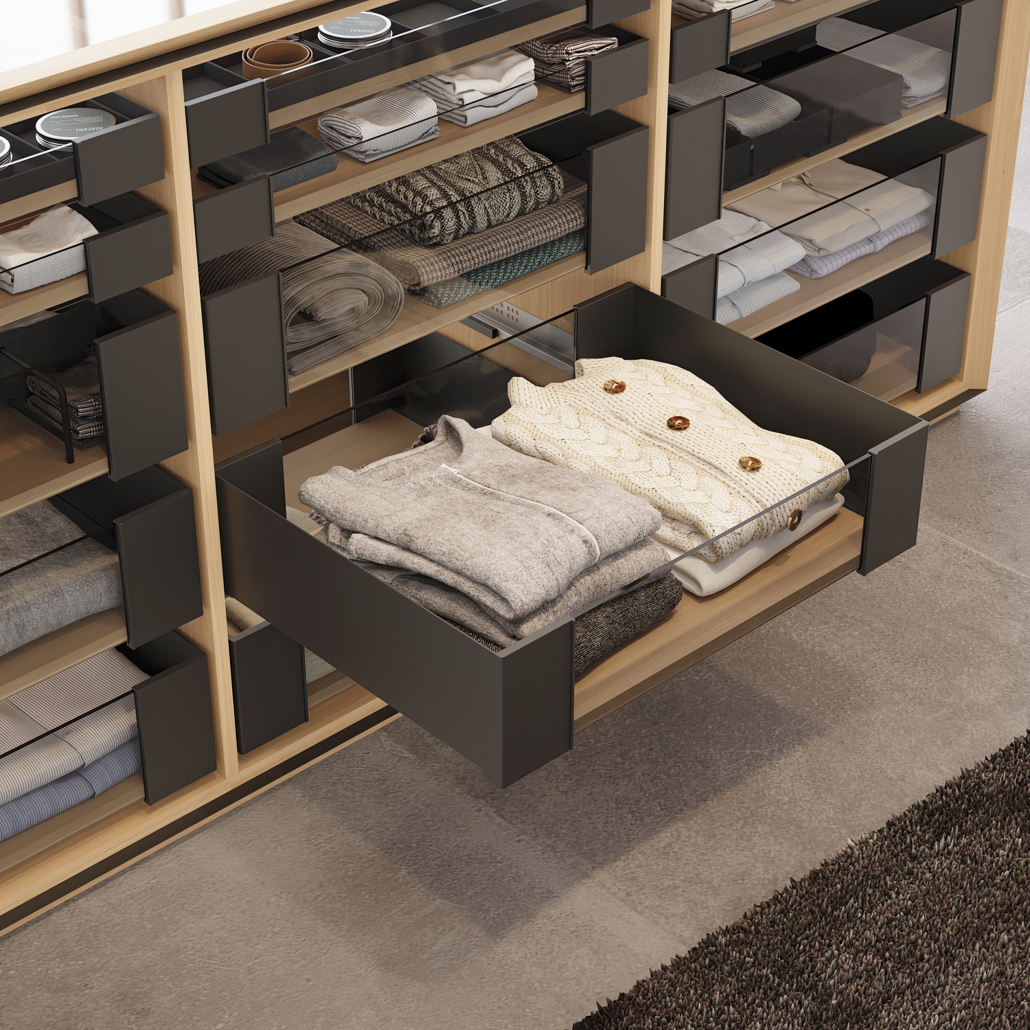 Chic line set tiroir anthracite h.175 p.492mm 