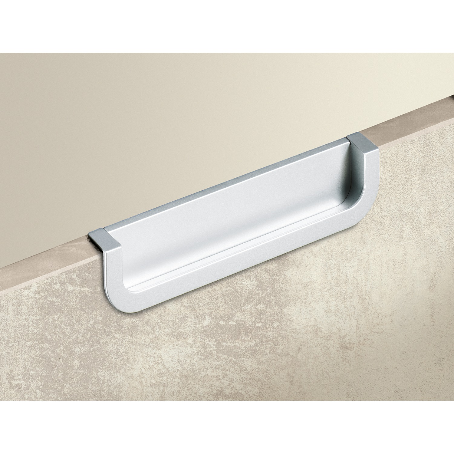 greep om in te laten Athena, boorafstand 160, L 170 mm, B 19 mm, H 36 mm, Aluminiumkleurig