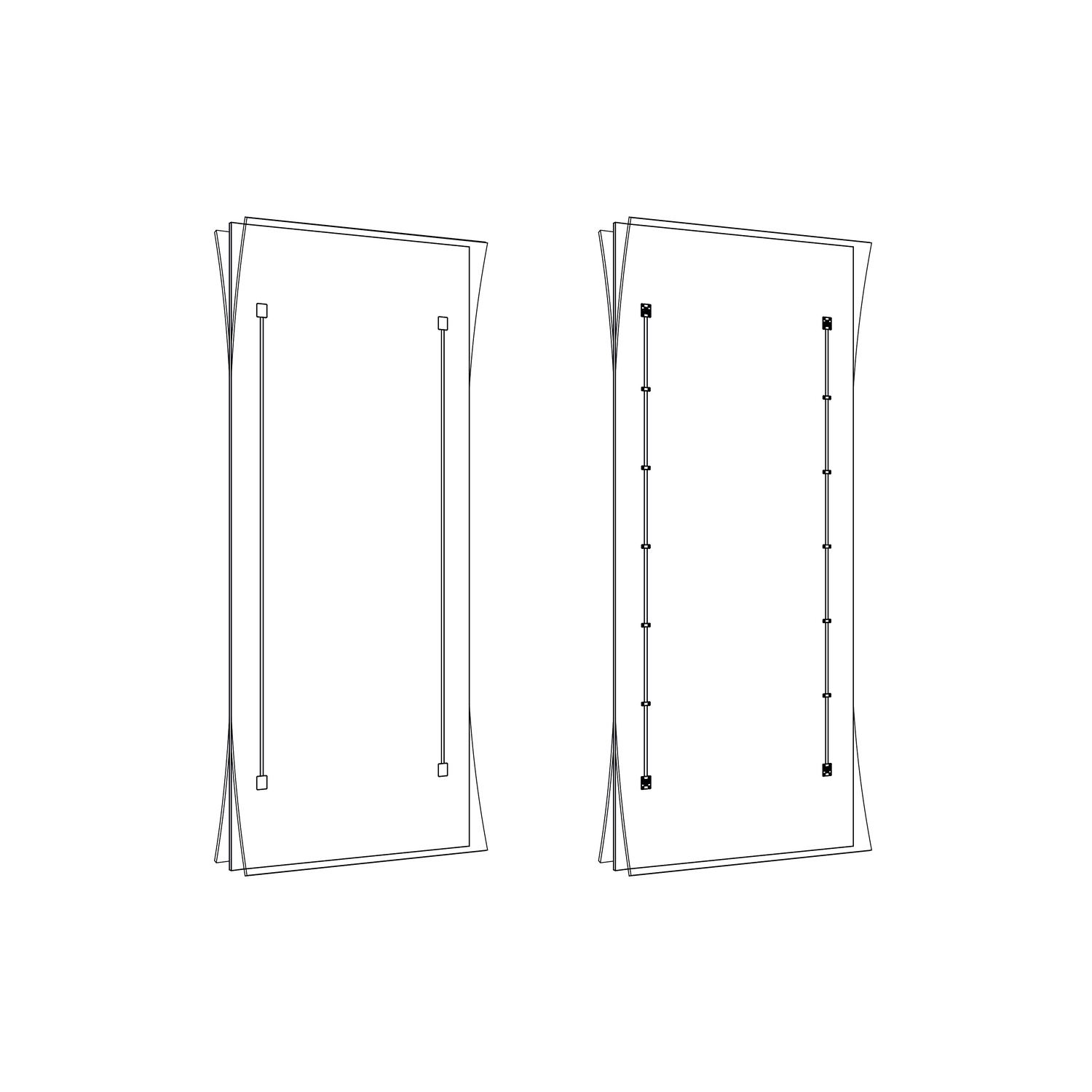 Hawa redresseur de porte h2240-2850mm alu (2pc)