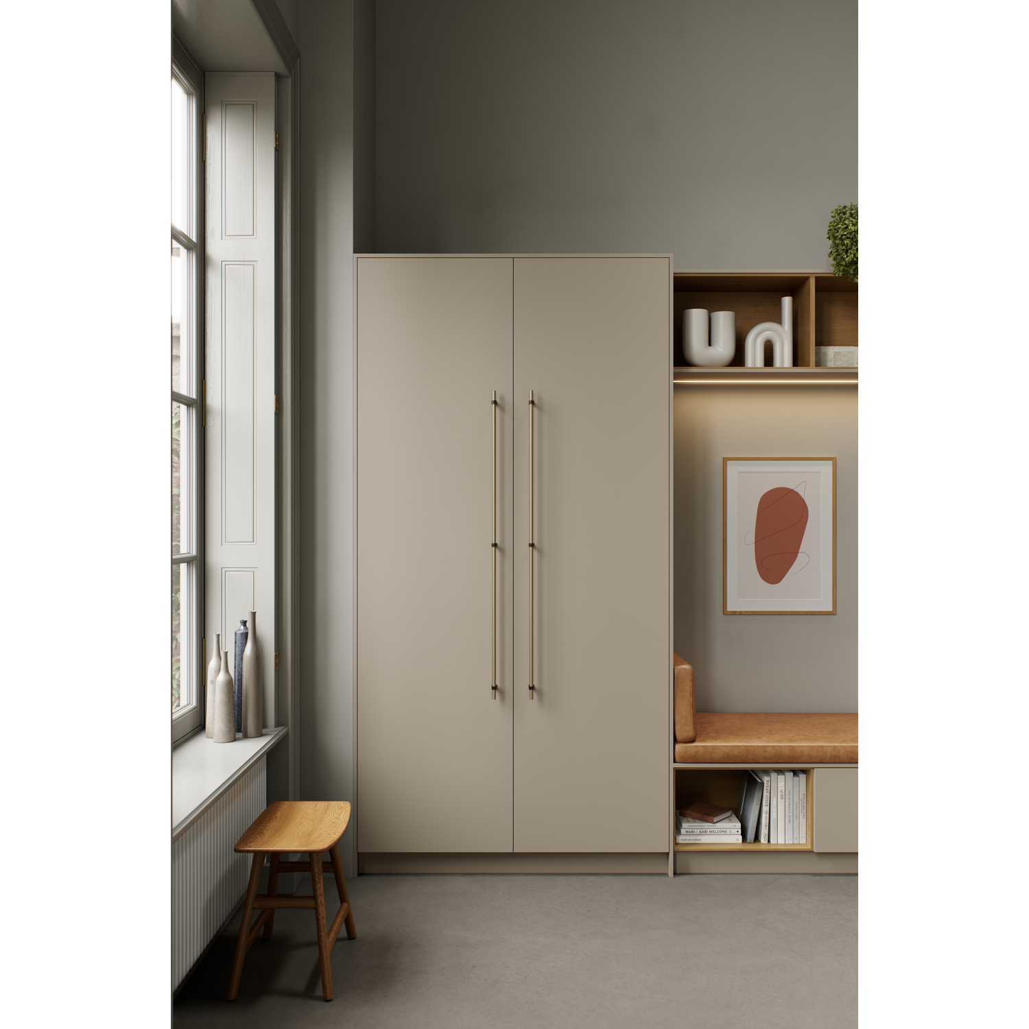 Poignée BOND EA1088 brun antique/doré brossé 