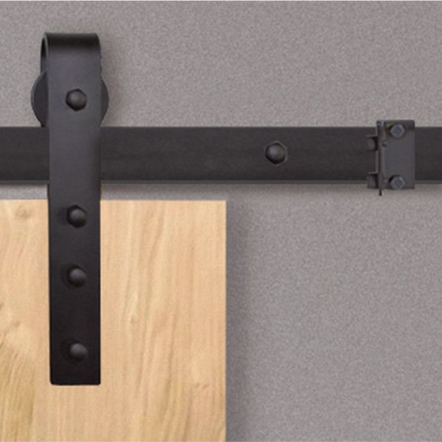 Casa schuifdeurset staal zwart 100kg l.2300mm voor deurbladbreedte 1010-1120mm