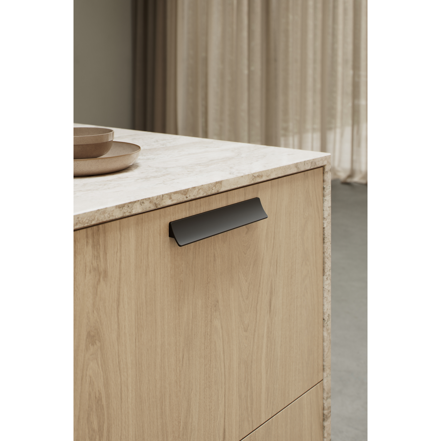 Greep ciel ba160 l200 alu mat zwart