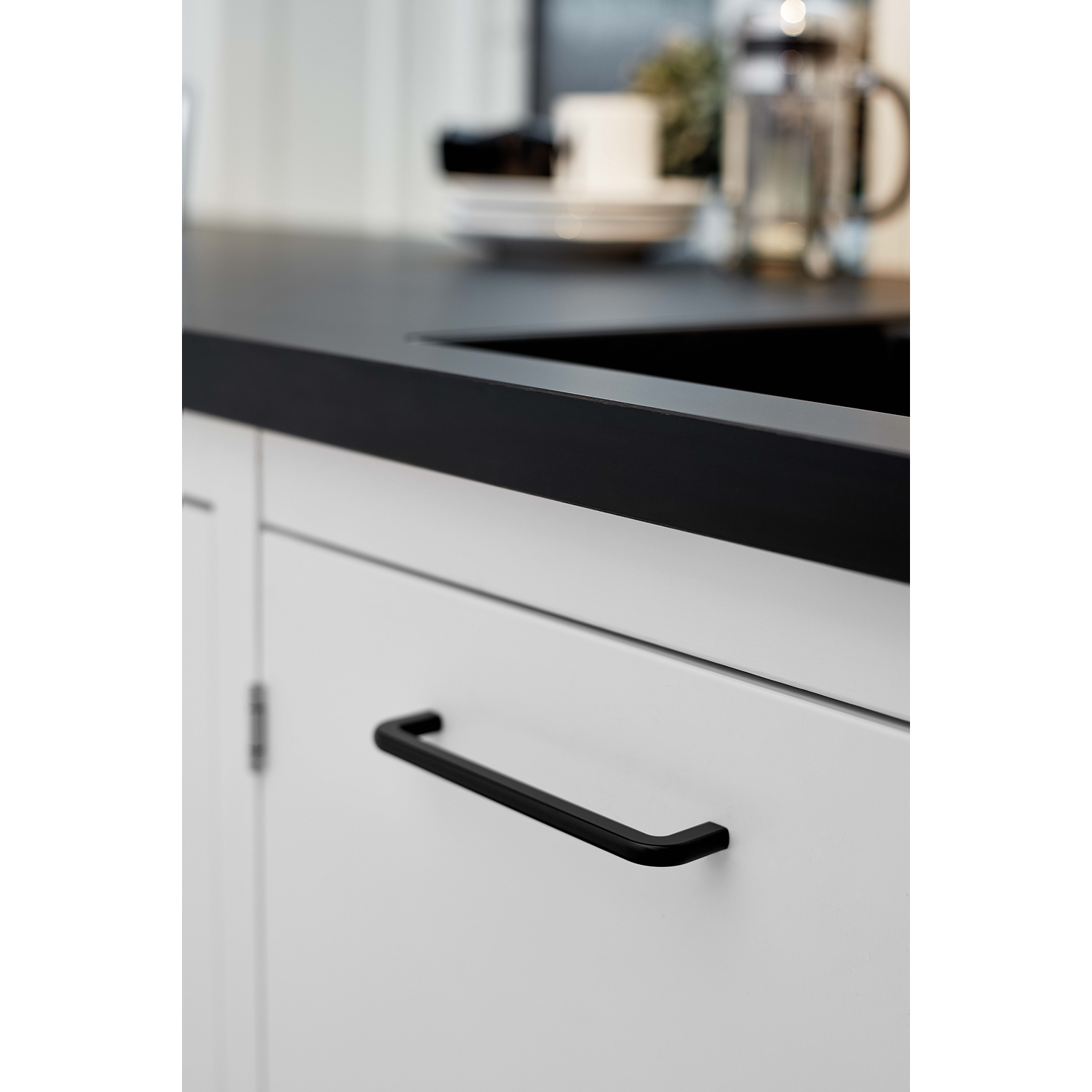 Poignée compact ea160 l172 zamac noir mat 