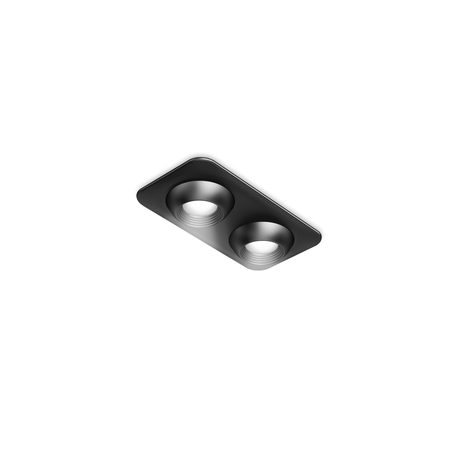 Led focus double carré 24V 1.8W noir 