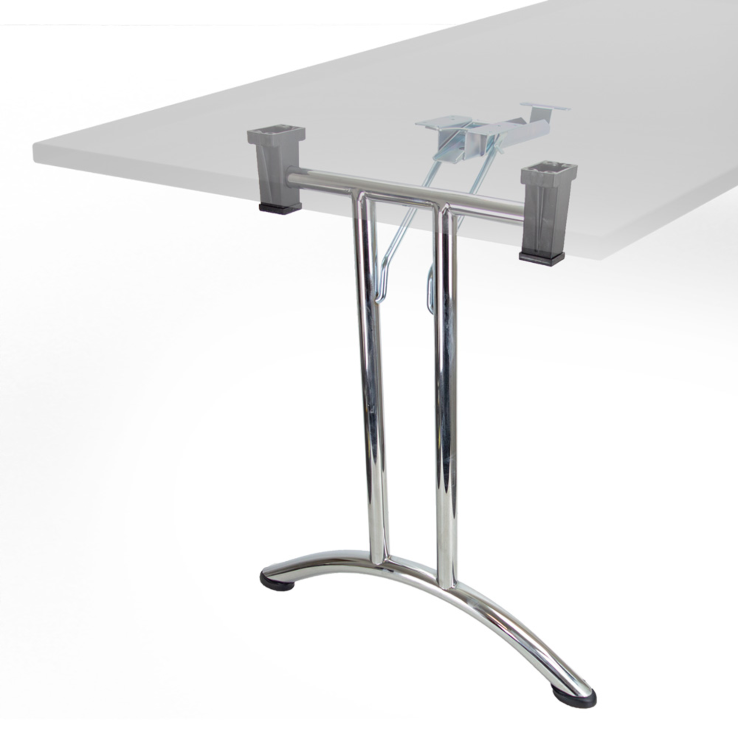 Pietement de table foldix-d chrome 