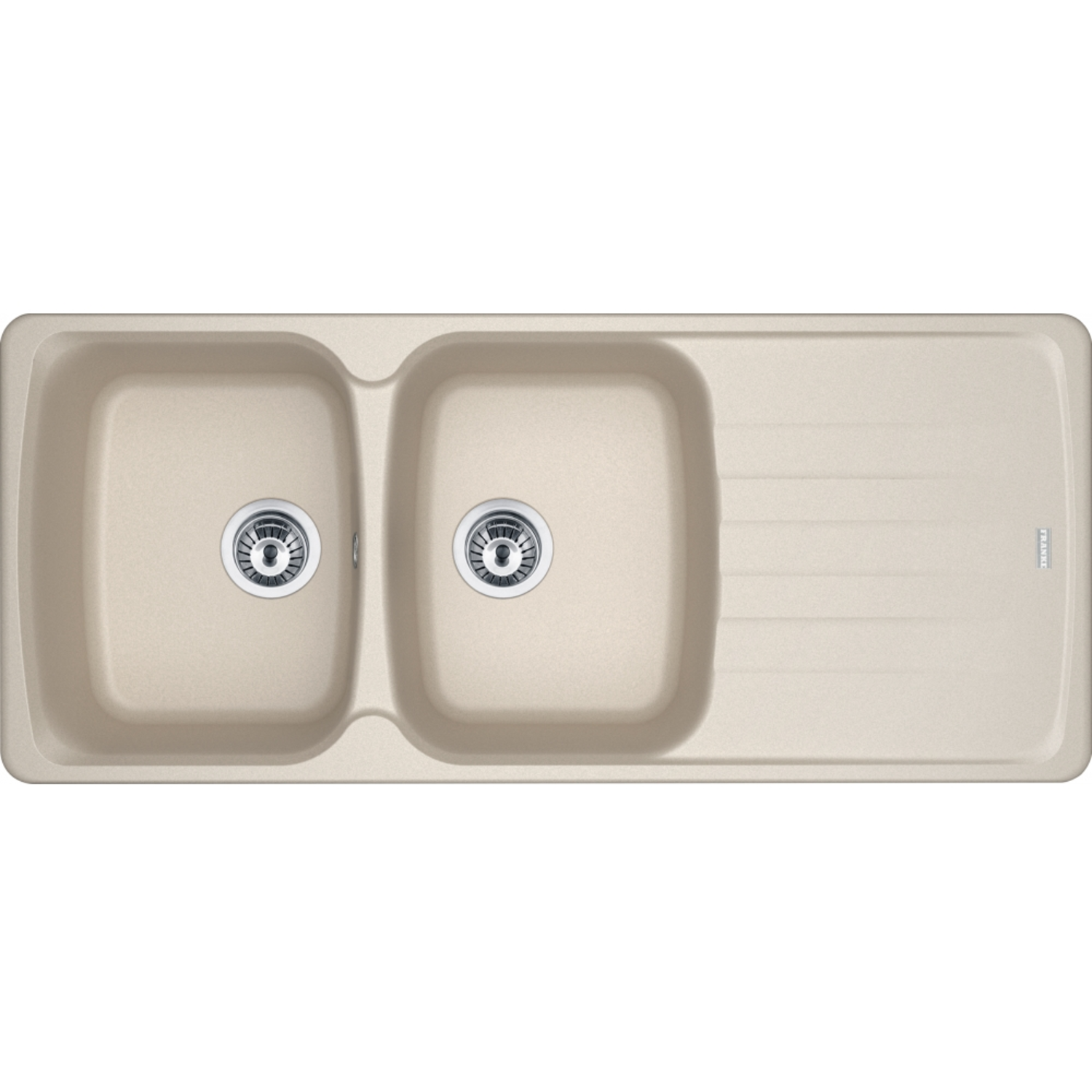 Franke antea fragr. 2 bacs 1160x500 café crème  à encastrer