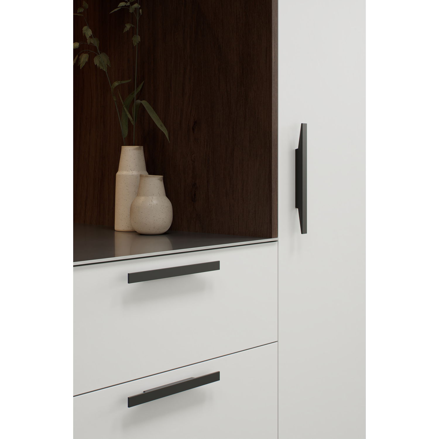 Poignée facet ea96 l220 alu noir mat 
