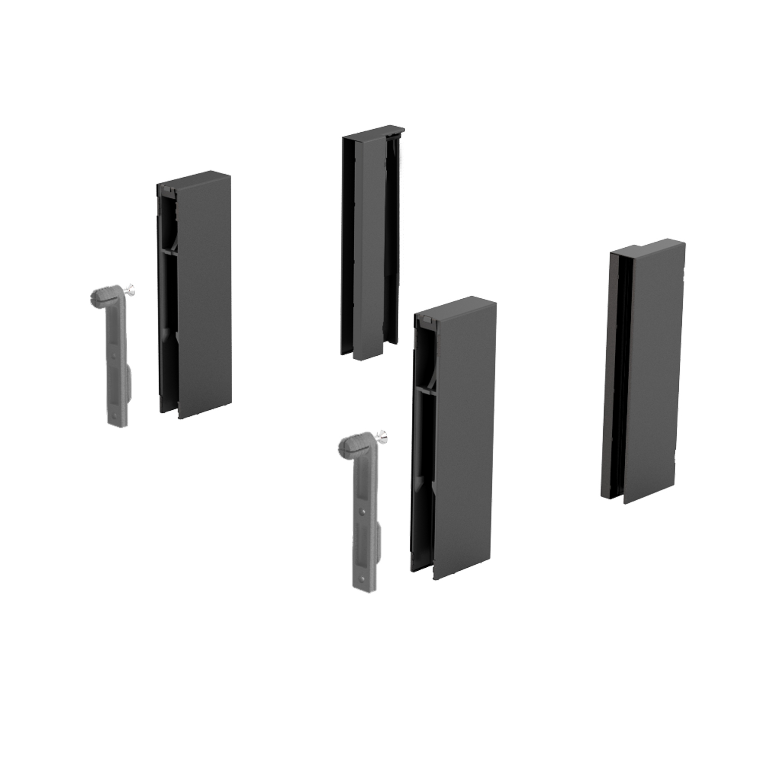 DesignSide adapter ArciTech, 124 mm / 124, antraciet