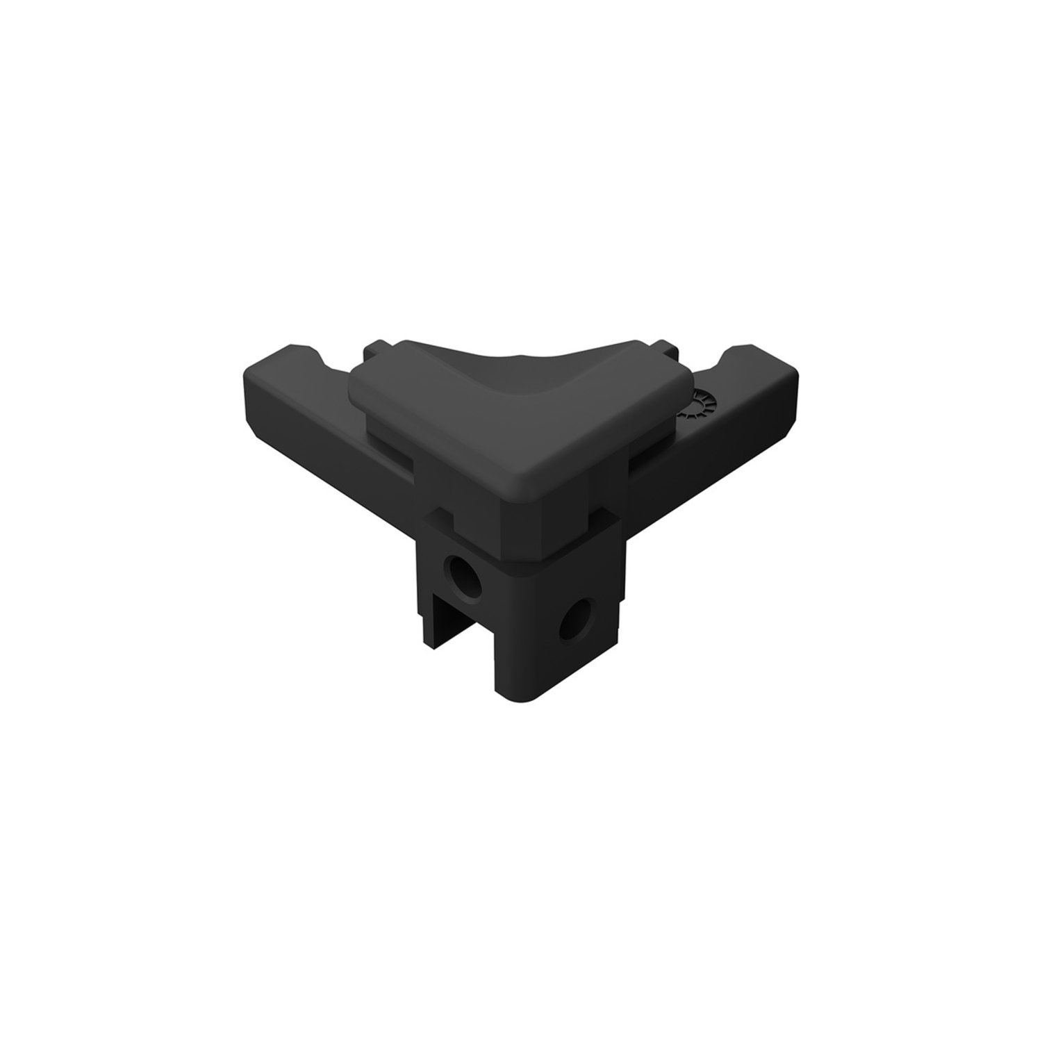 Nœud d’angle horizontal et vertical,  noir mat