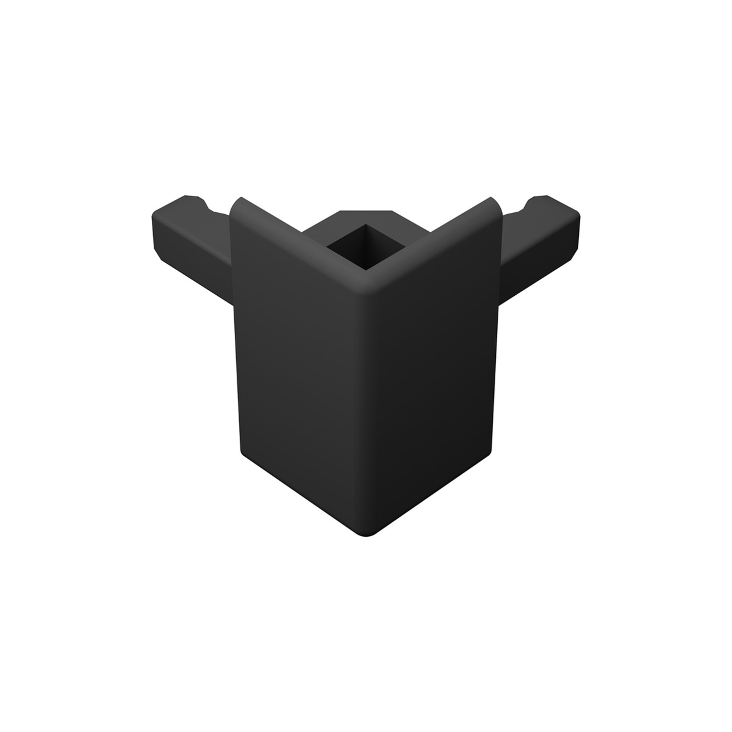 Nœud d’angle horizontal,  noir mat