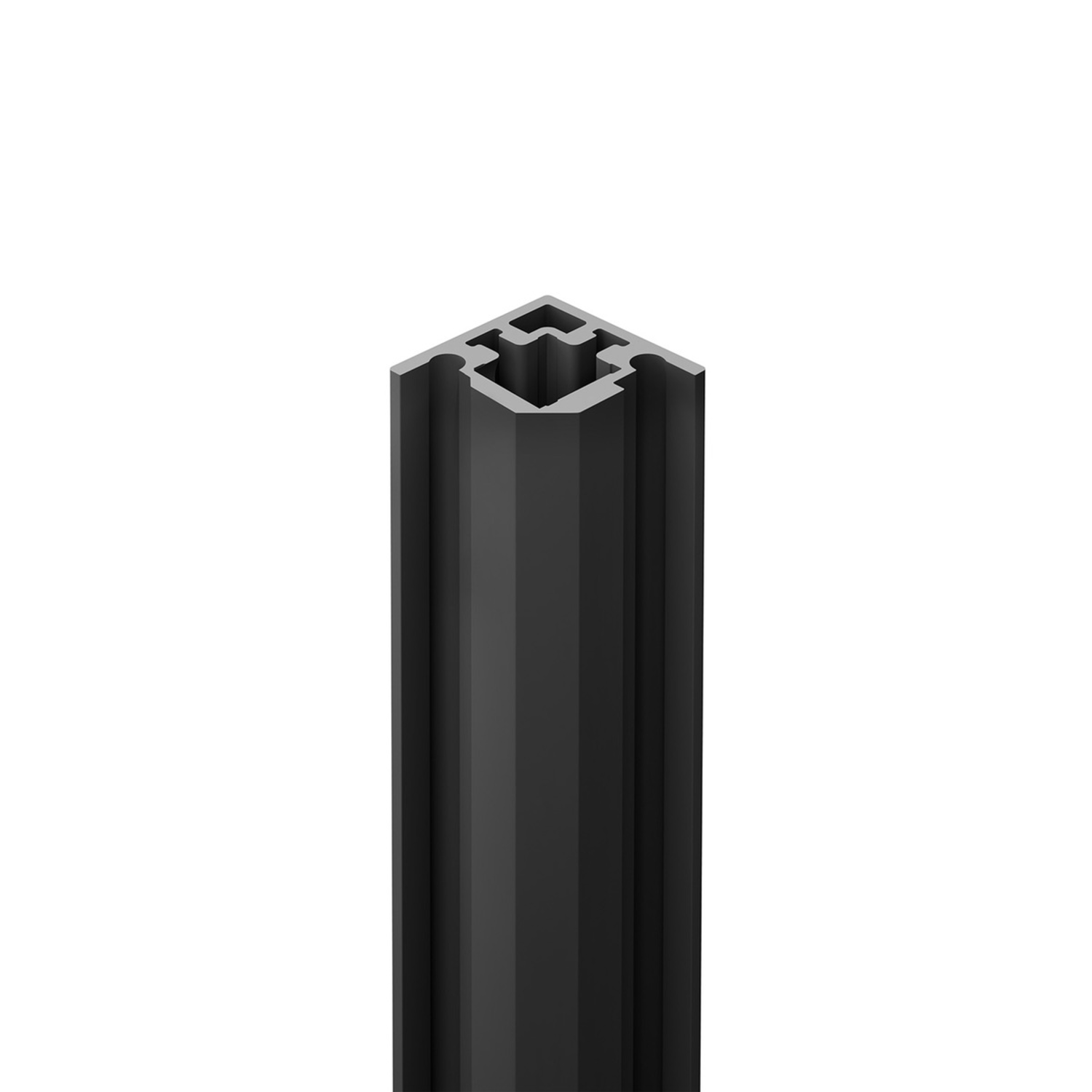 Profilé d’angle, verre,  blanc mat