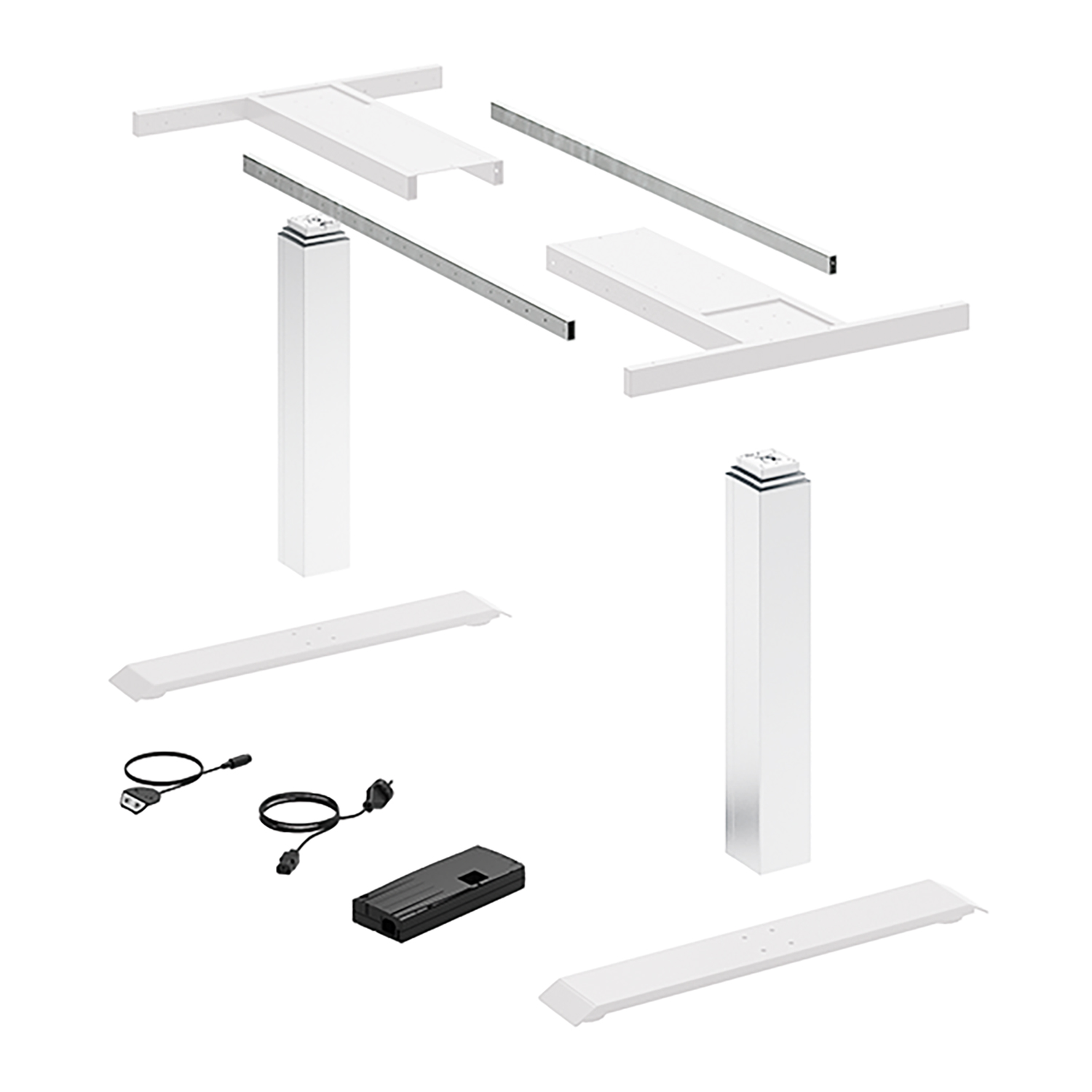 LegaDrive Systems Kit Basic de piètement de table, blanc