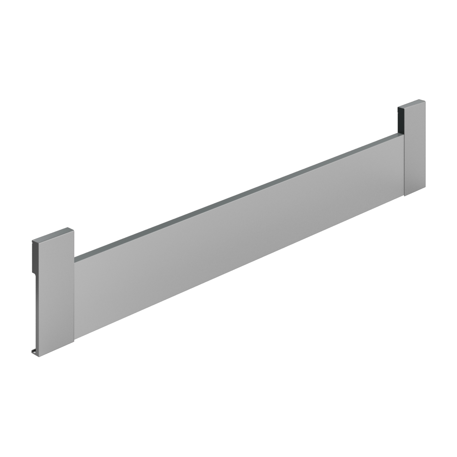 Front voor inliggende schuiflade ArciTech, 126 x 1000 mm, zilver