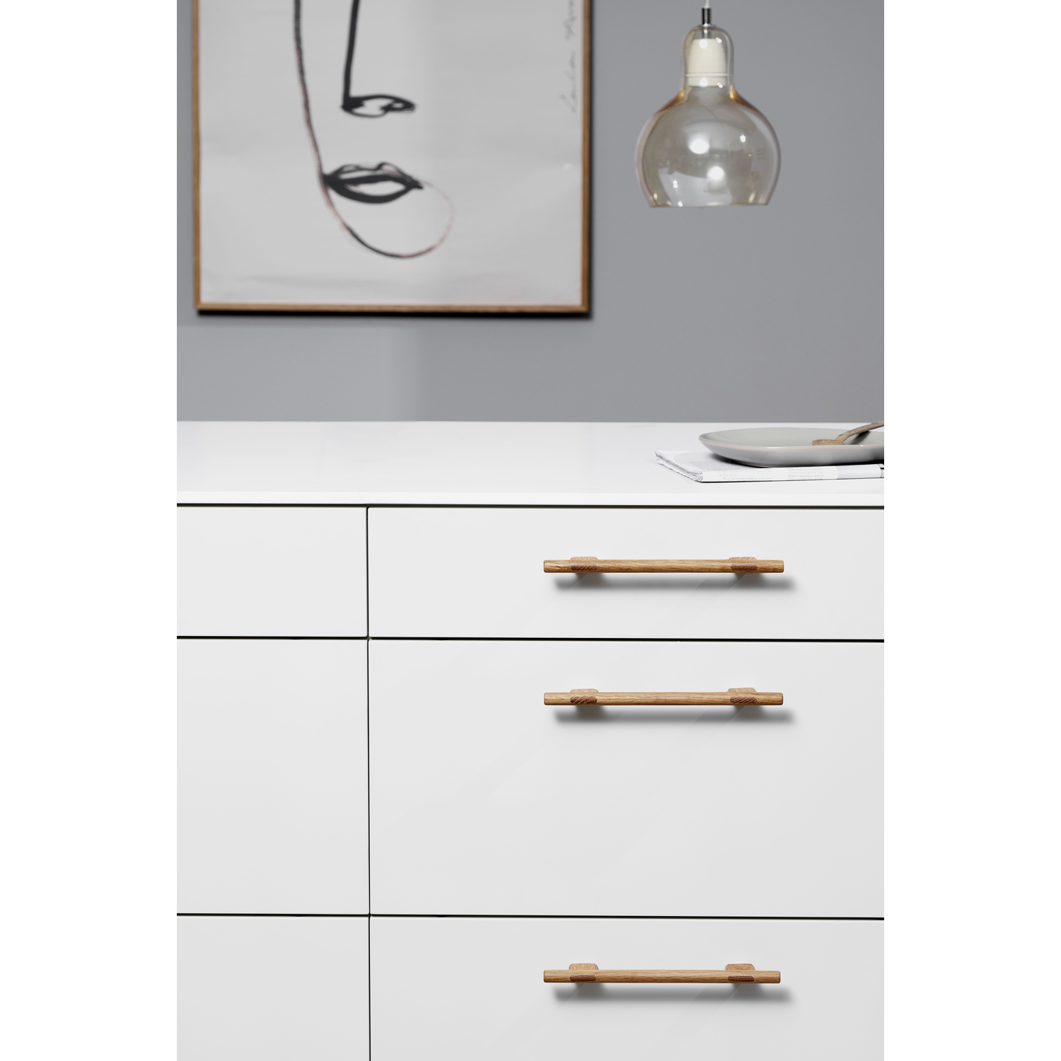 Poignée JOIN EA160 L240x36x13 chêne Laqué clair 
