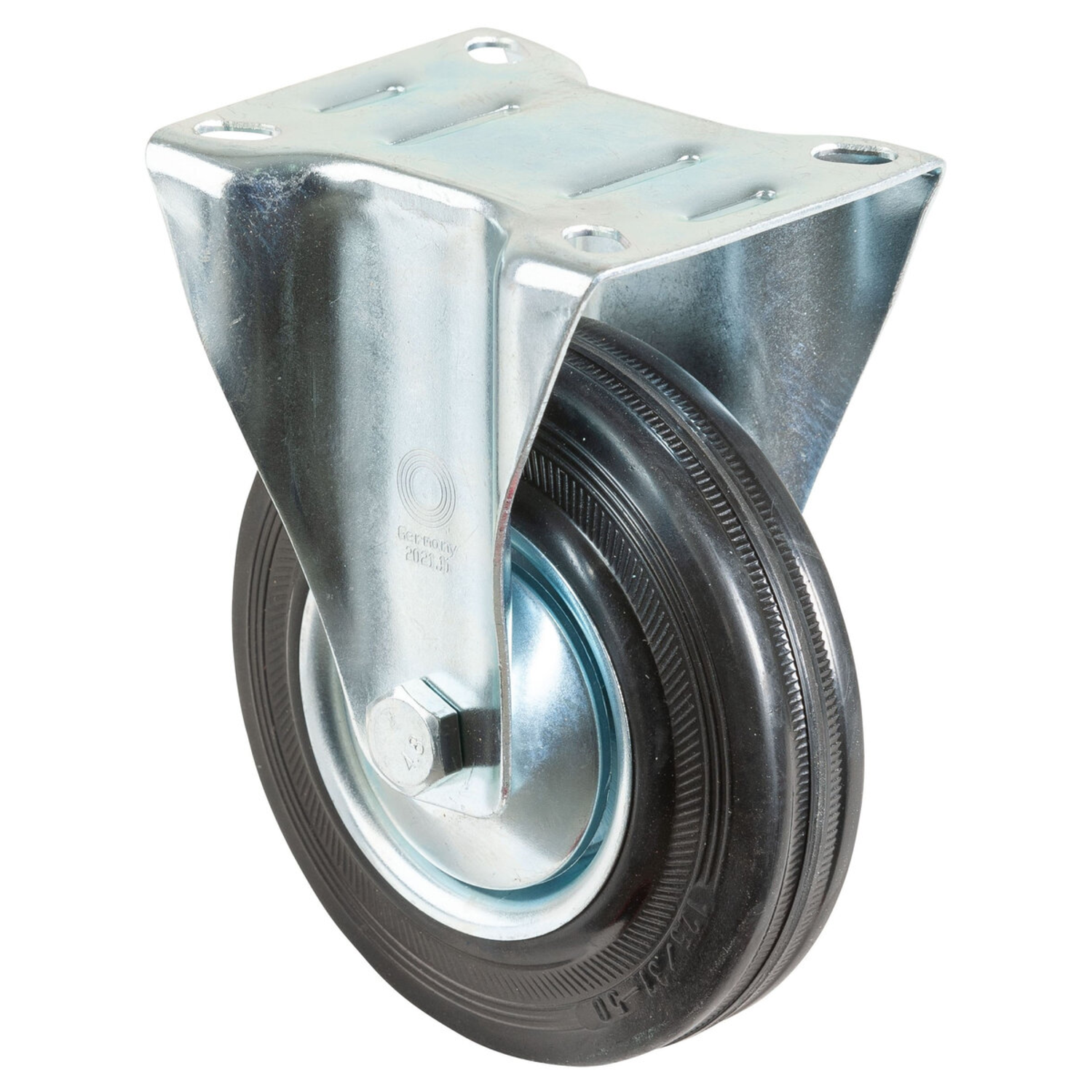 Roulette Fixe d125 h155mM100kg caoutch 