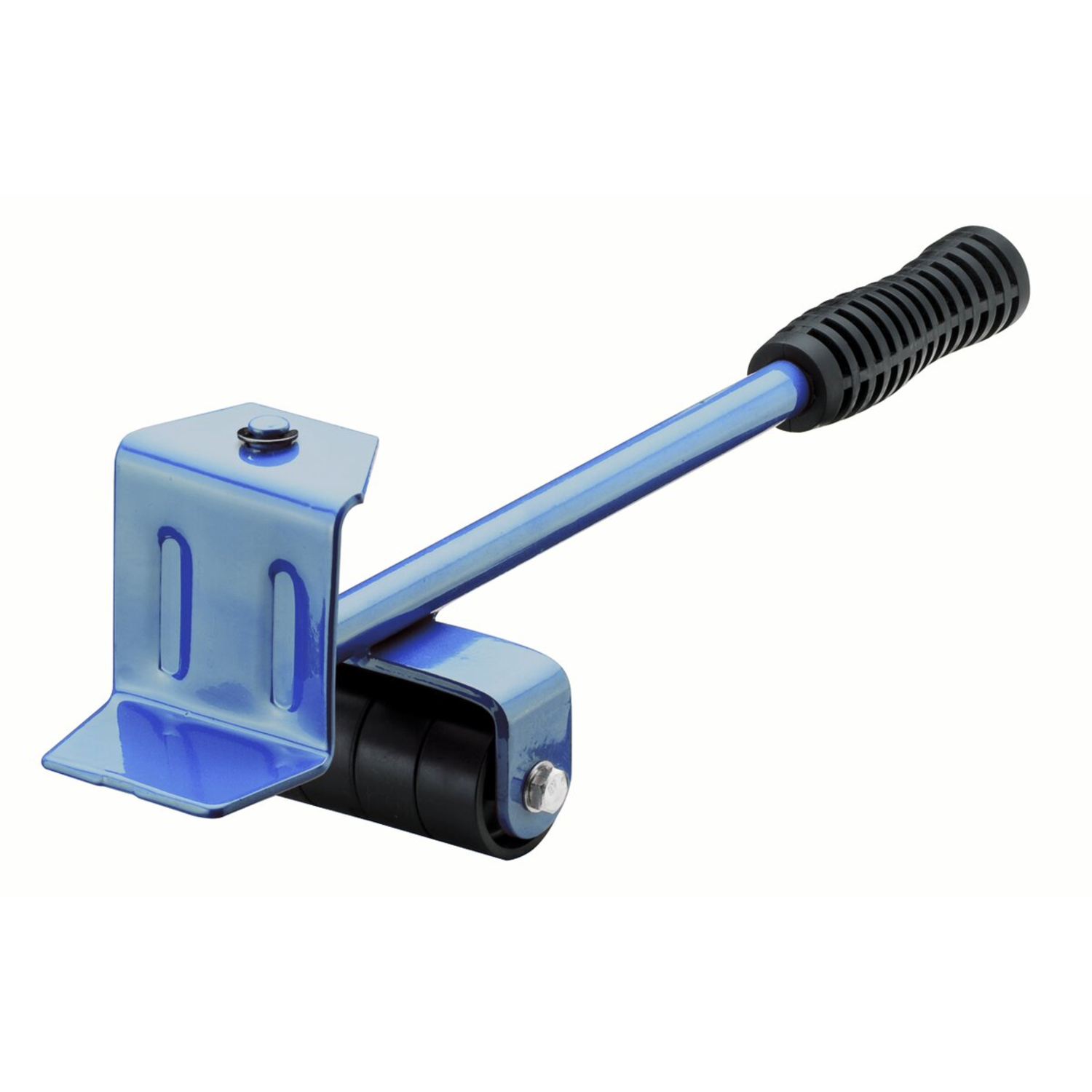 Lifter blauw staal met 4 kunststofrollen