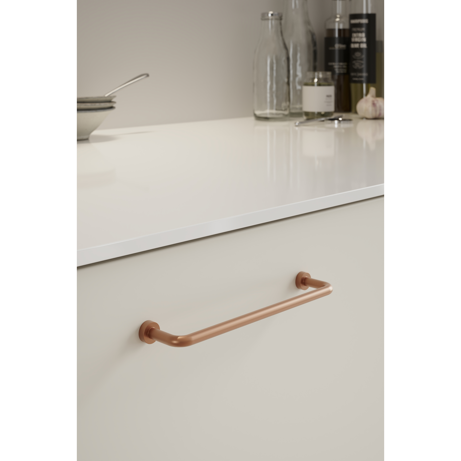 Greep LOUNGE BA160 L174 zamak geborsteld koper