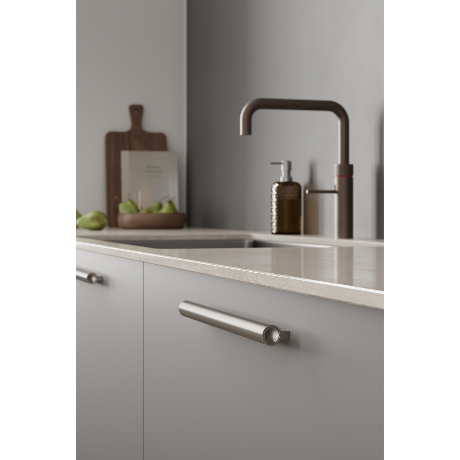 Poignée LUCENTE ea224 alu look inox mat 