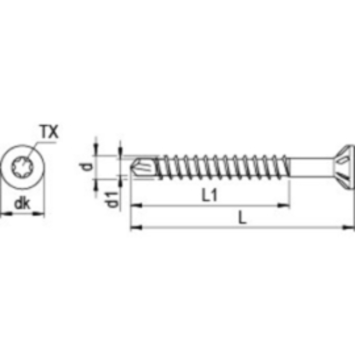 Sparibo schroef PK Torx met verzonken kop 4 x 35