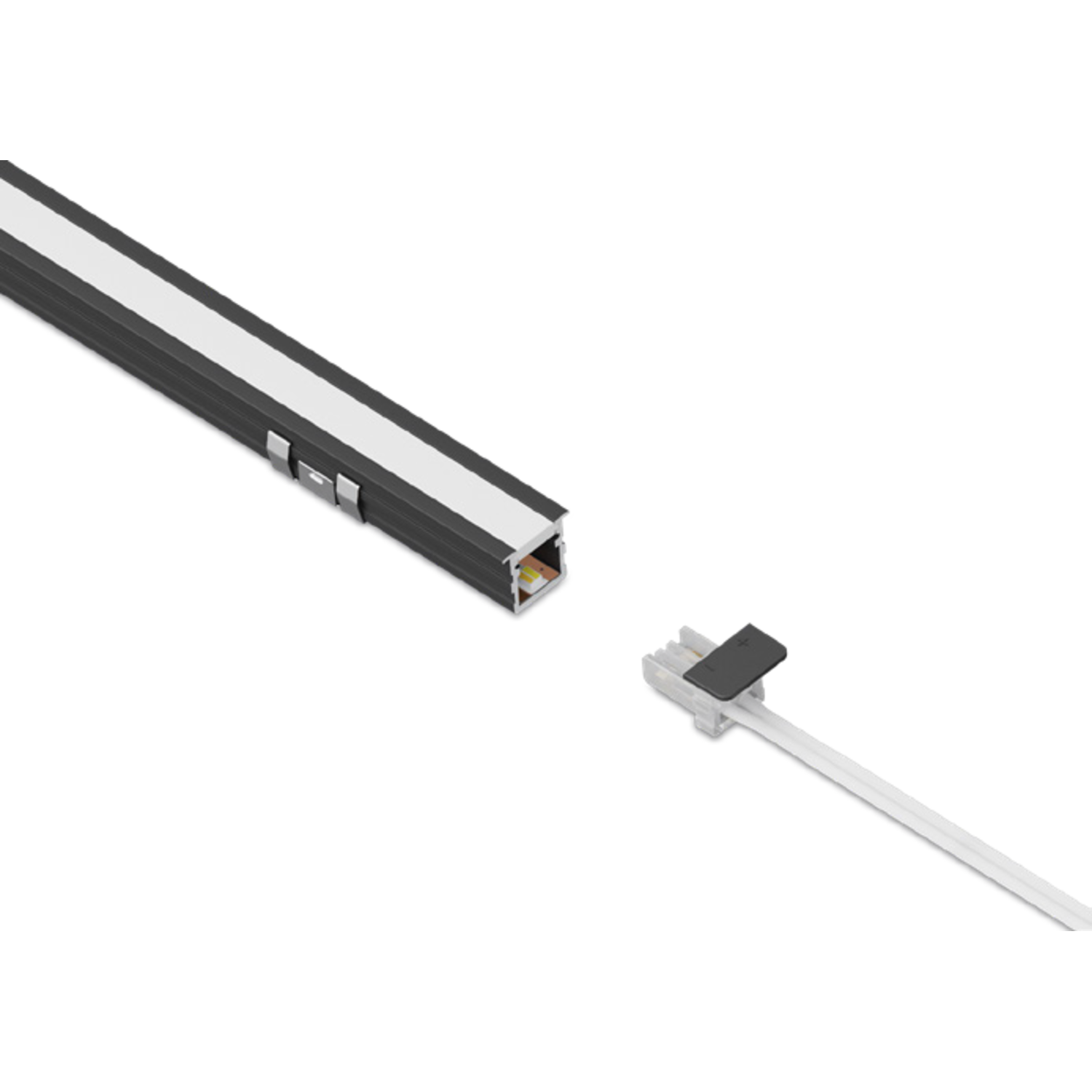Moove2 led profiel 3m WDC 24V 10W/M zwart