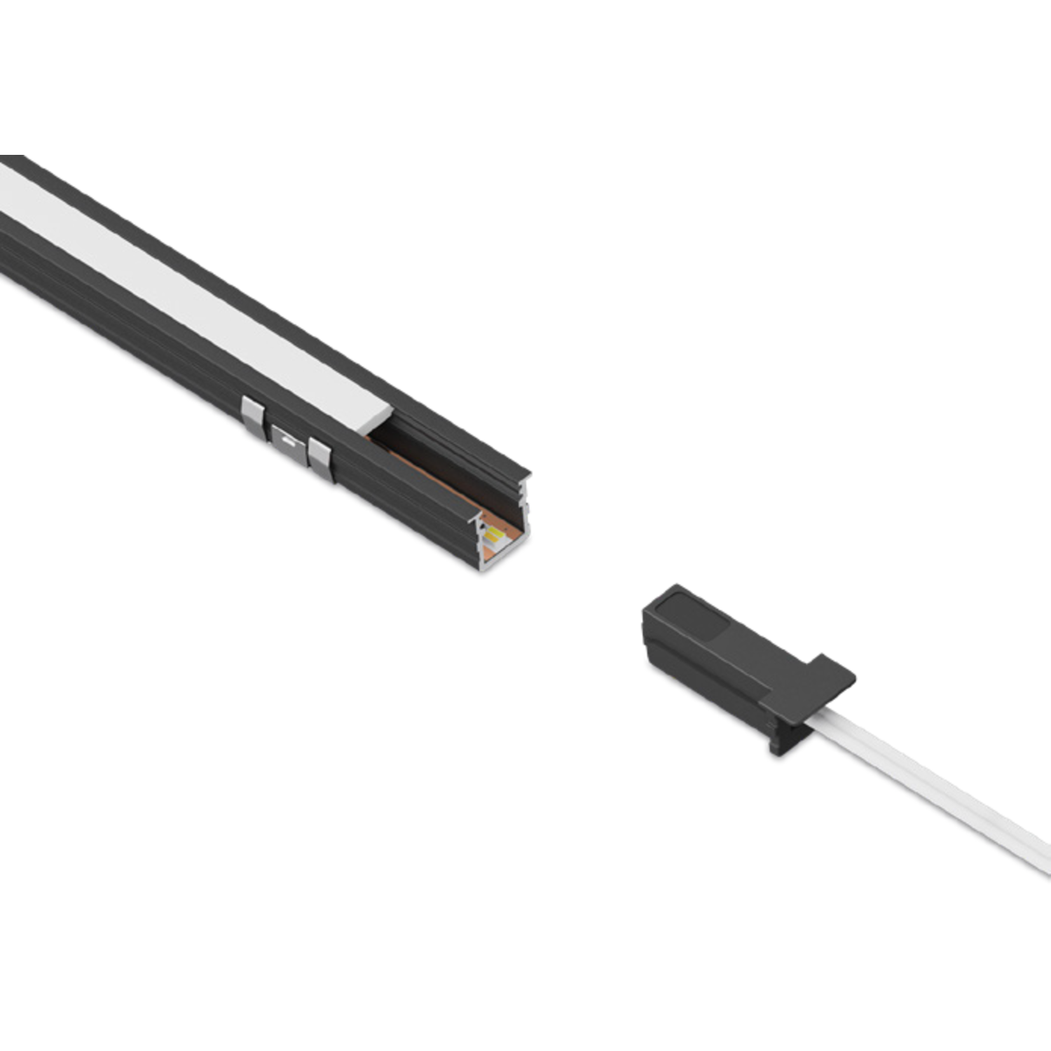 Moove2 led profiel 3m WDC 24V 10W/M zwart