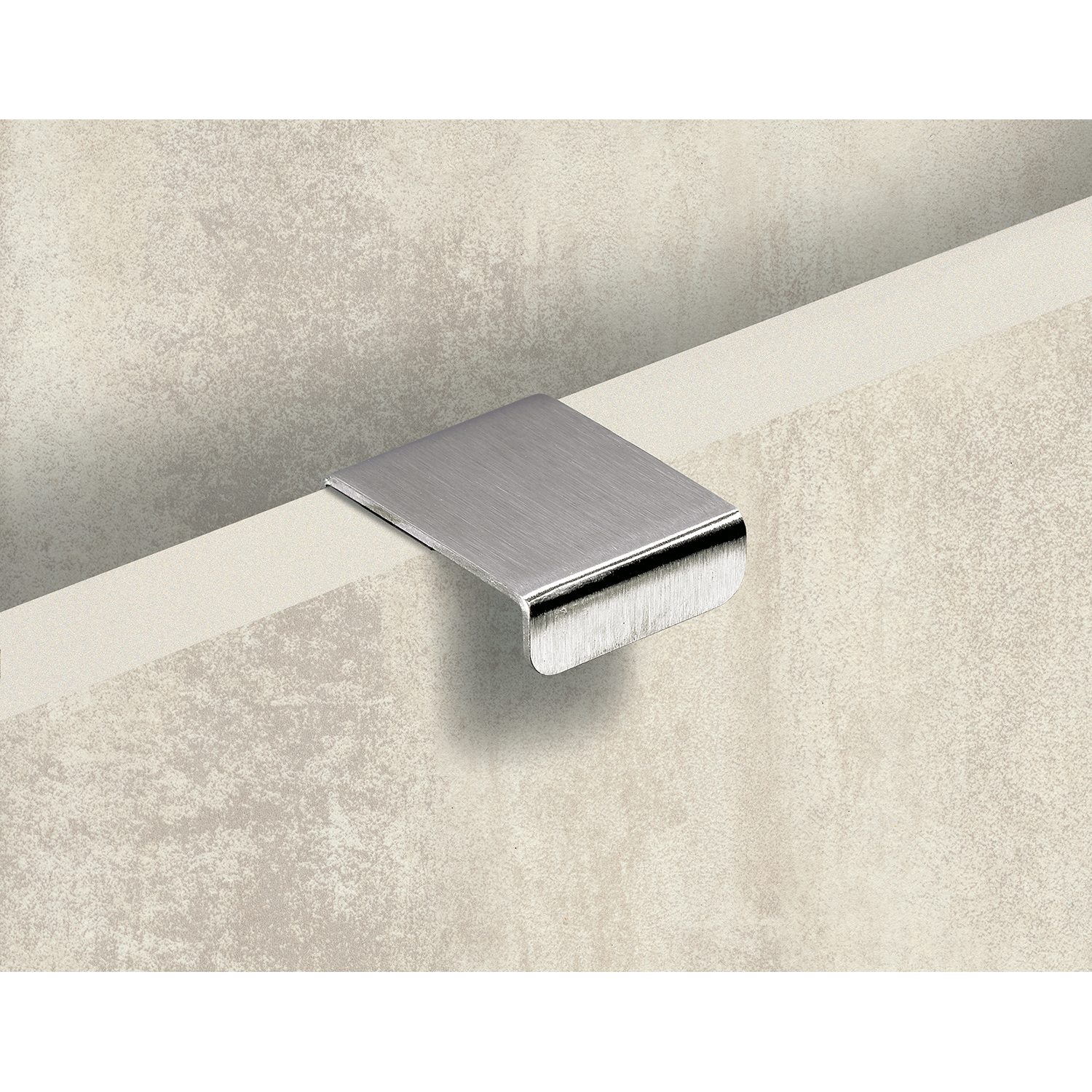 Greep Narni, boorafstand 50, L 60 mm, B 37 mm, H 21 mm, roestvrij staal geborsteld