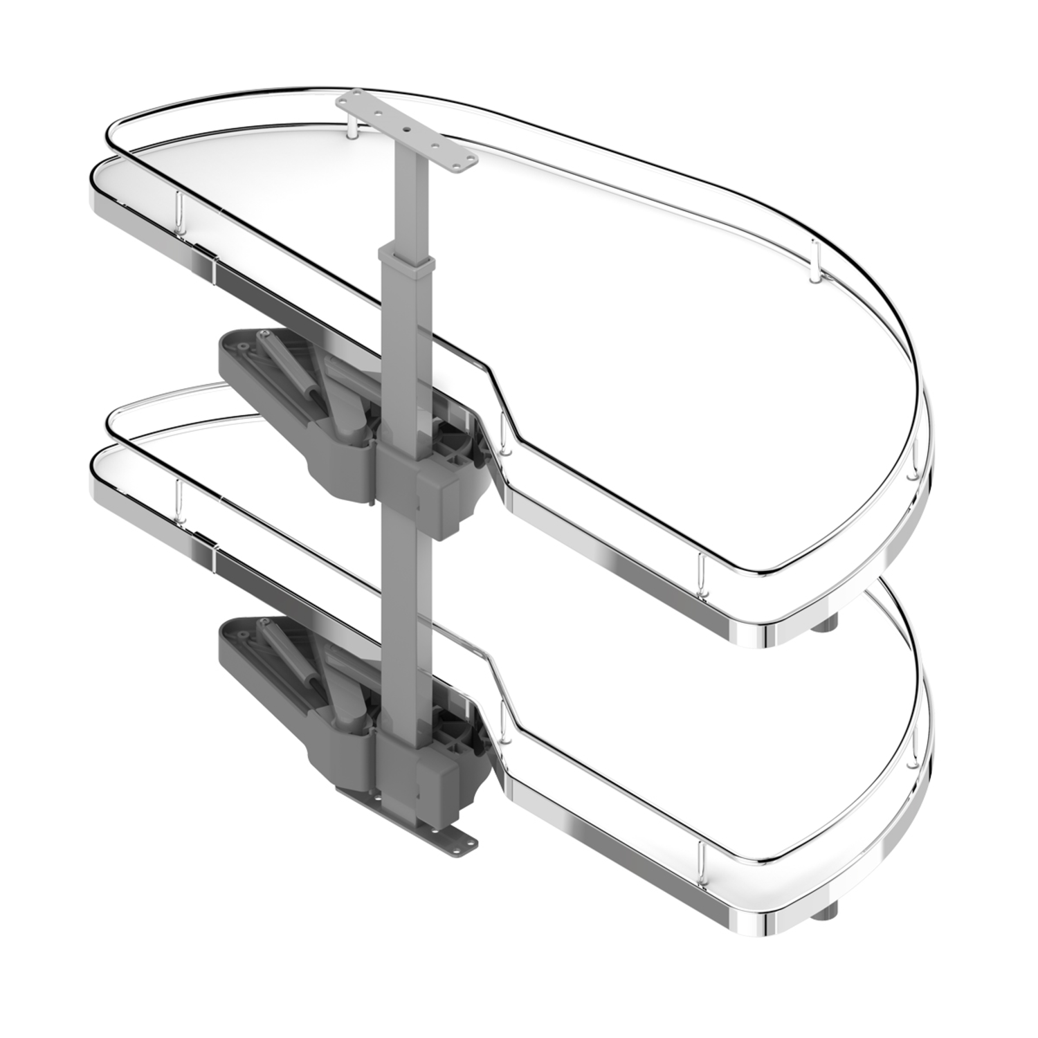 MC Line Dolphin 60cm gauche chrome blanc avec double amortisseur