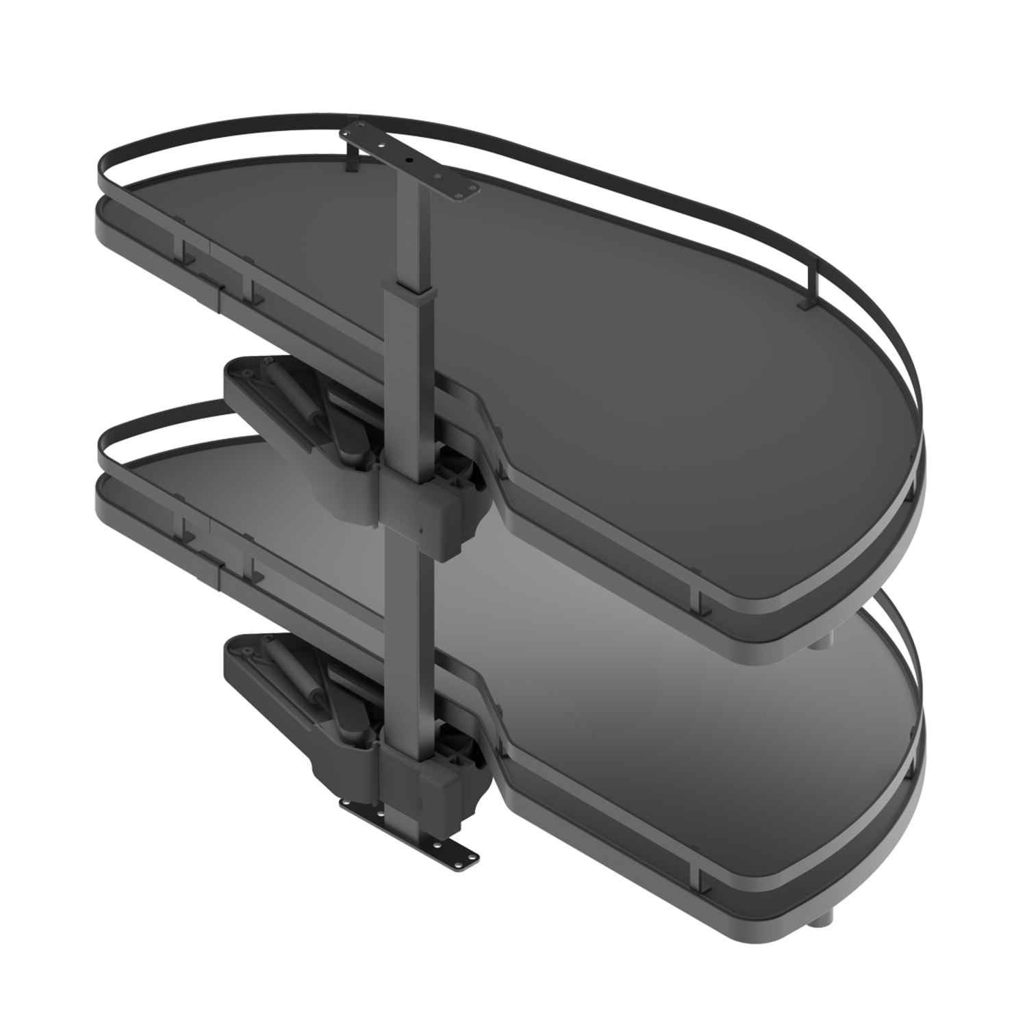 MC Line Dolphin flat 60cm links antraciet met dubbel dempingsysteem