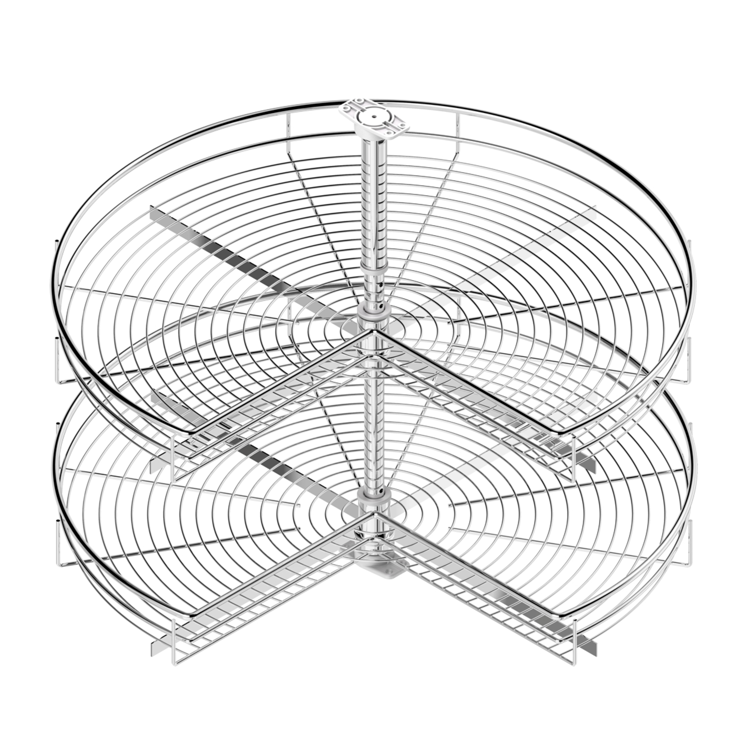 MC Line panier tournant 3/4 d.700mm 270ø chrome h:630-730mm