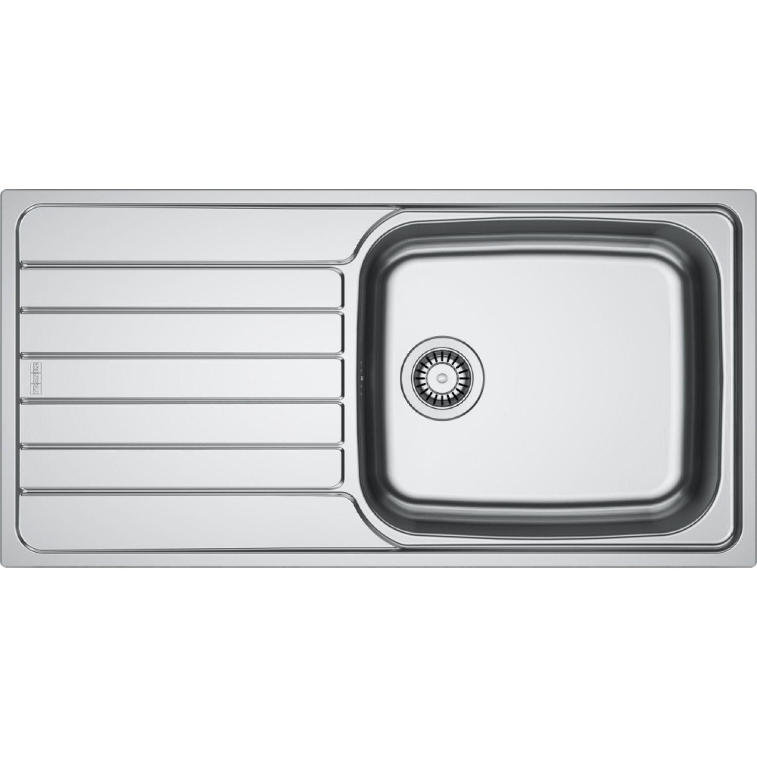 Spark - Evier à encastrer / 1000 x 500 mm / Vidage Manuel / Inox