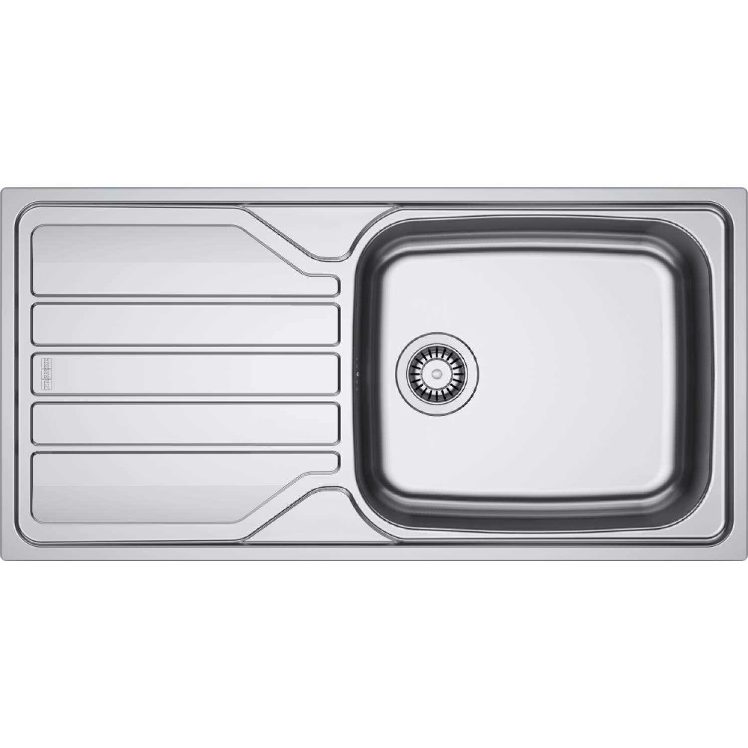 Flash - Inbouwspoeltafel / 1000 x 500 mm / Manuele Lediging / RVS