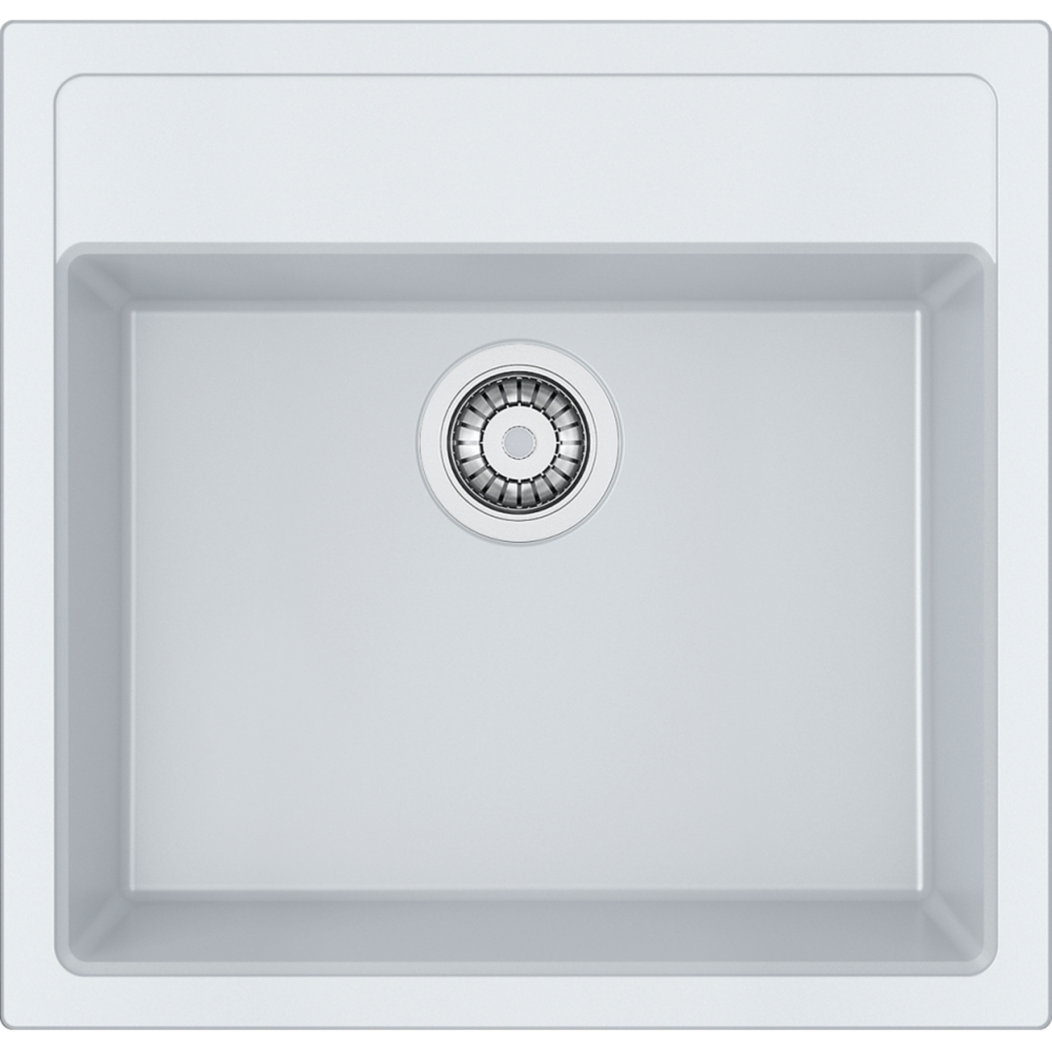 Sirius - Evier à encastrer / 560 x 530 mm / 1 bassin / Blanc