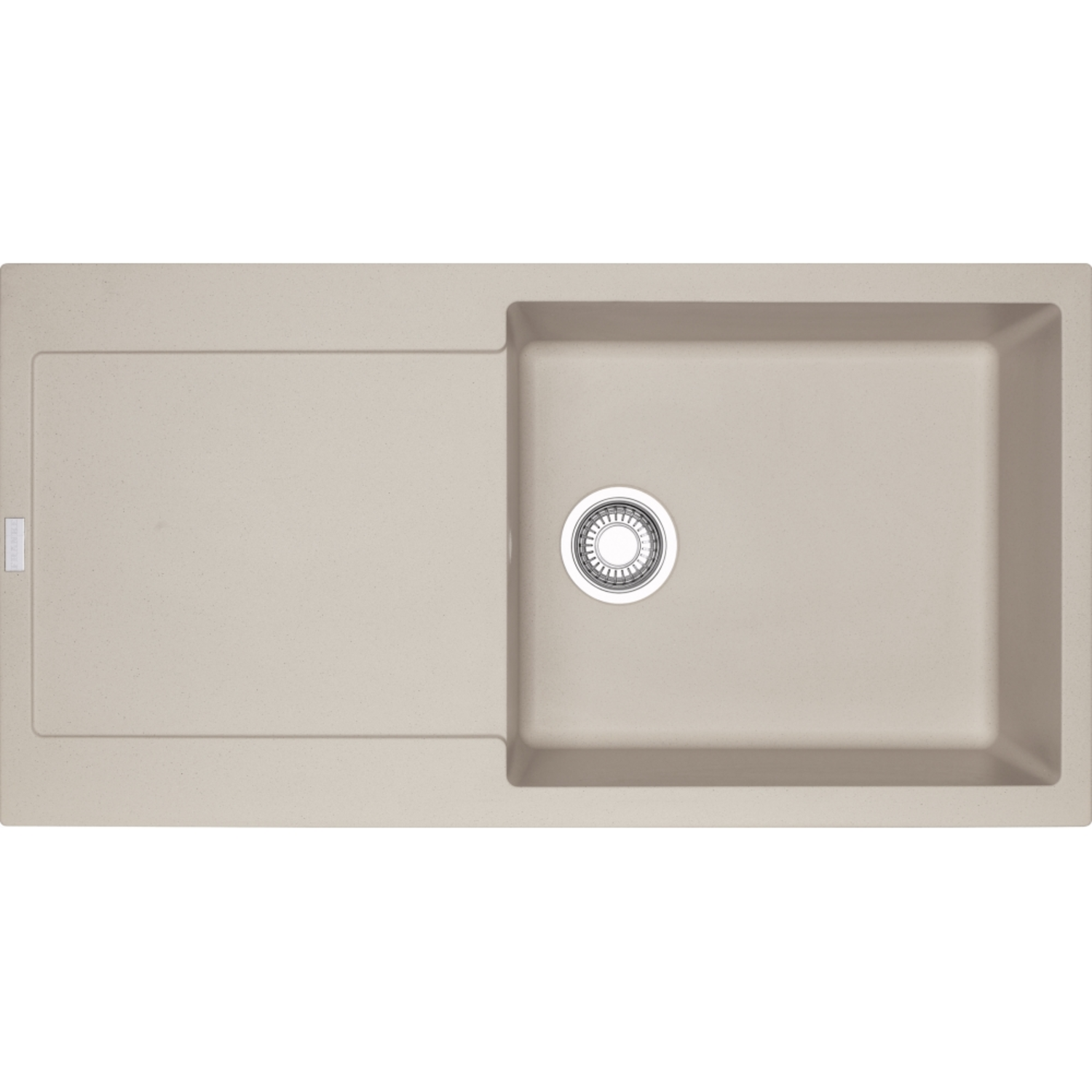 Maris - Inbouwspoeltafel / 970 x 500 mm / 1 bak / Koffie Room / Omkeerbaar