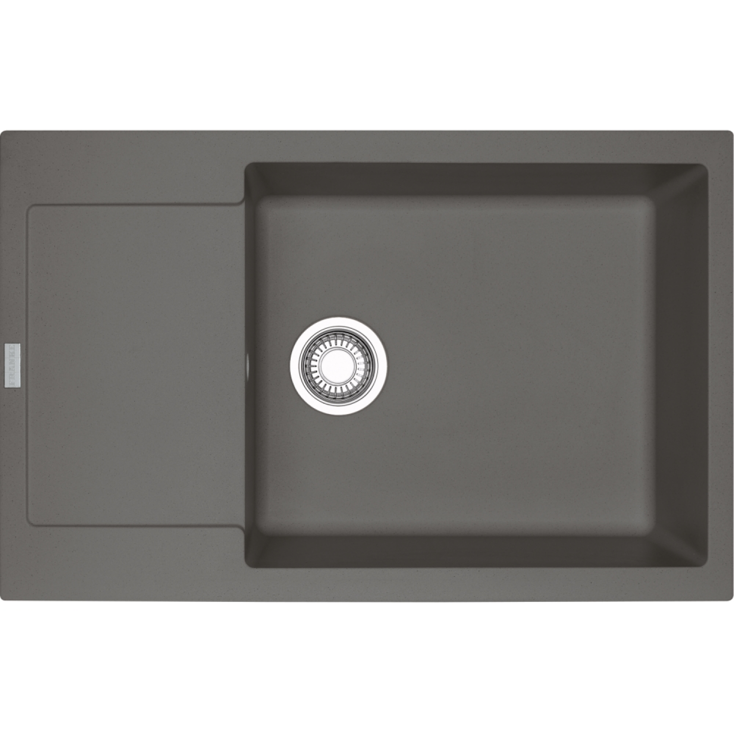 MARIS - Evier à encastrer / 780 x 500mm / Vidage Manuel / Gris pierre