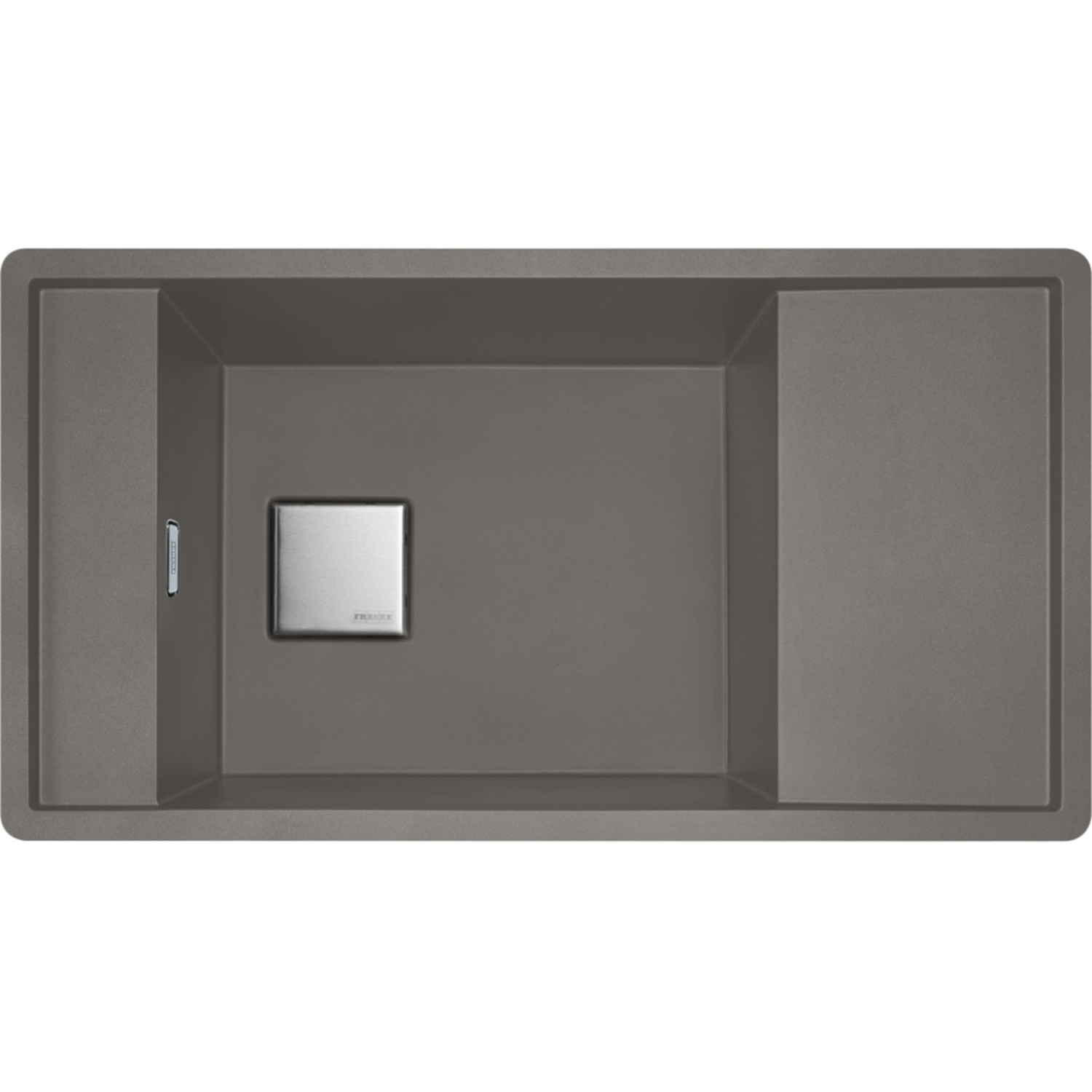 Fresno - Inbouwspoeltafel / 877 x 495 mm / 1 bak / Steengrijs / Omkeerbaar