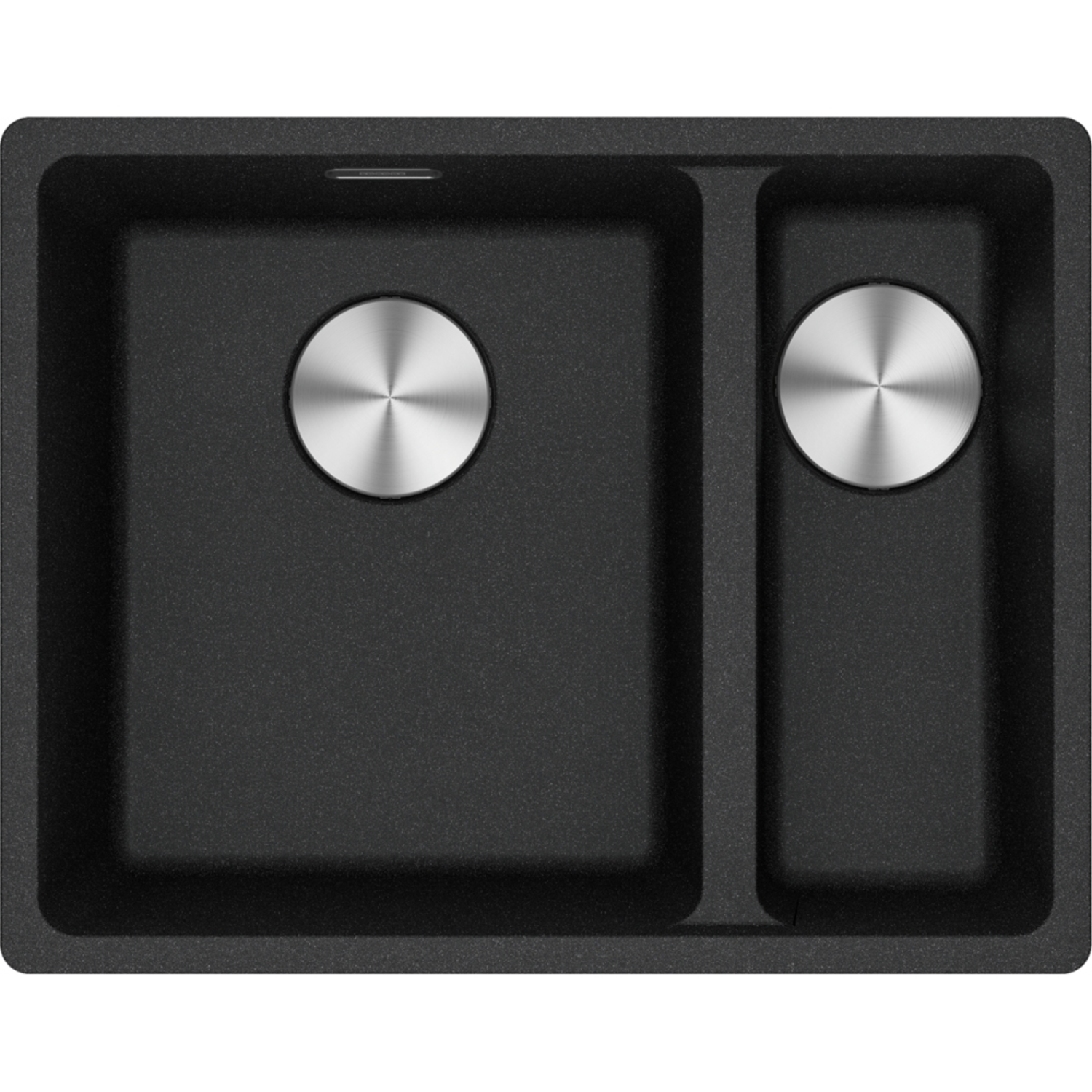 Maris - Evier à sous-encaster / 553 x 433 mm / 2 bassins / Grand bassin à gauche / Onyx