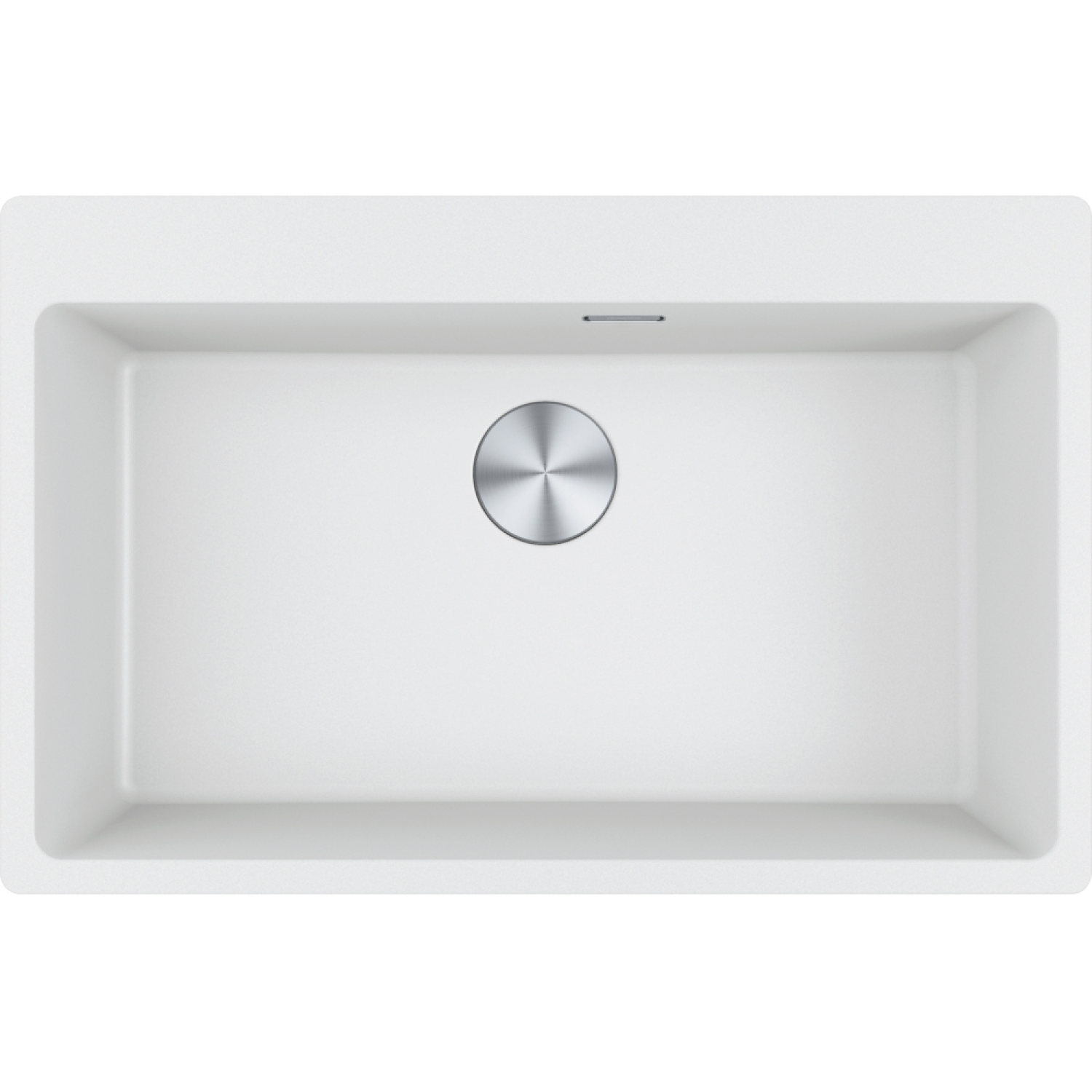 Maris - Evier à encastrer / 780 x 500 mm / 1 bassin / Blanc Metallisé