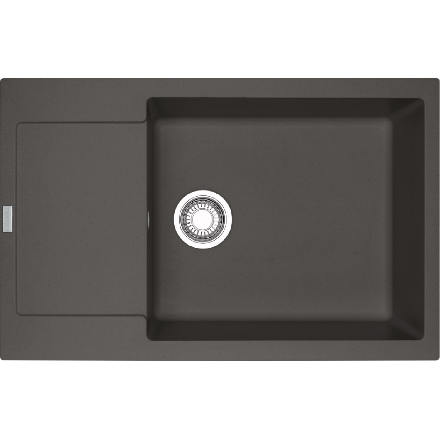 MARIS - Evier à encastrer / 780 x 500mm / Vidage Manuel / Gris ardoise