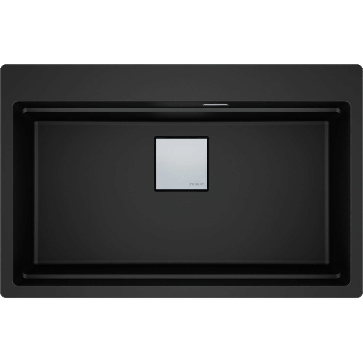 KUBUS 2.0 PRO - Inbouwspoelbak / 1 bak / 734 x 400 x 220 mm / Manuele lediging / Zwart mat + Set 3 accessoires