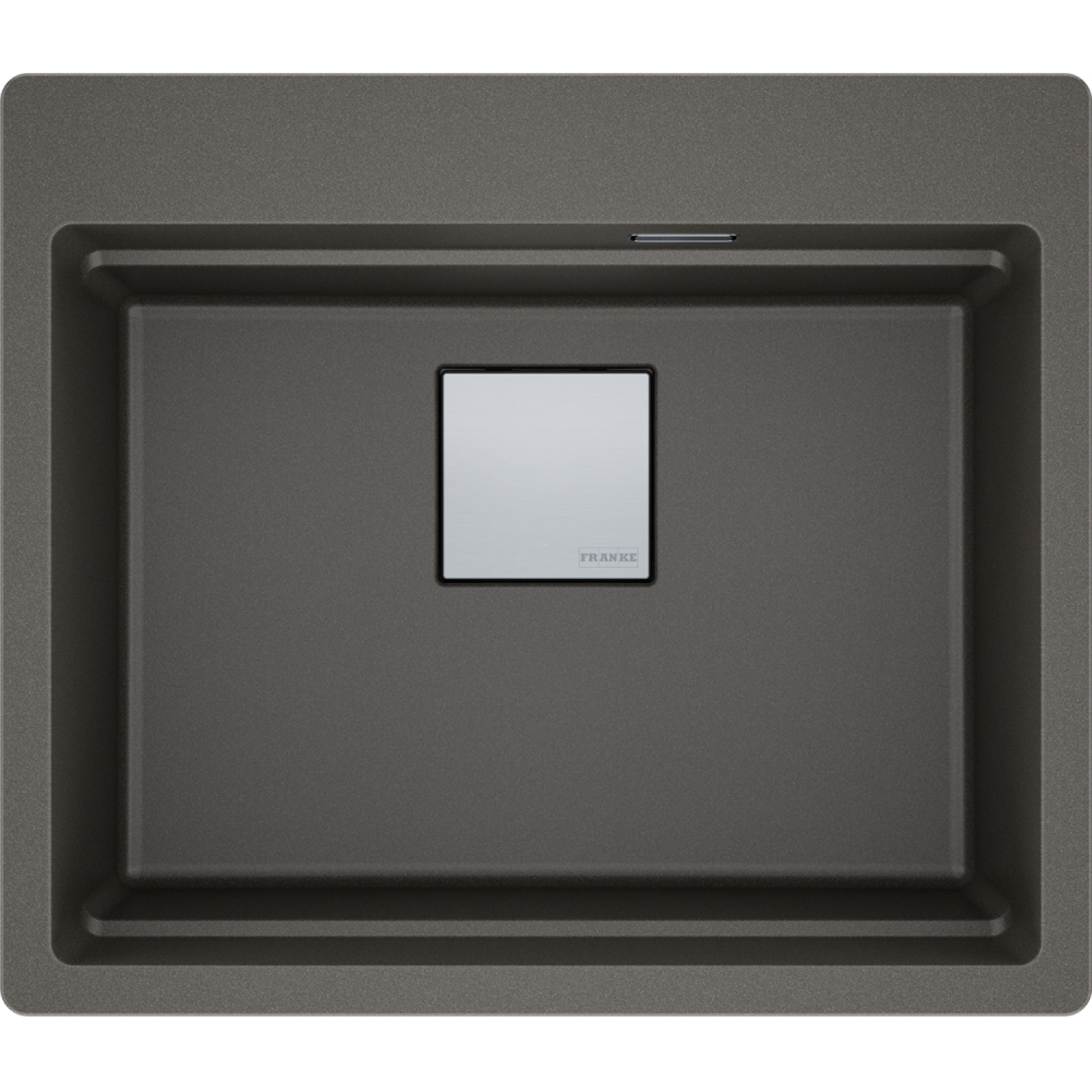 KUBUS 2.0 PRO - Inbouwspoelbak / 1 bak / 534 x 400 x 220 mm / Manuele lediging / Leigrijs + Set 3 accessoires