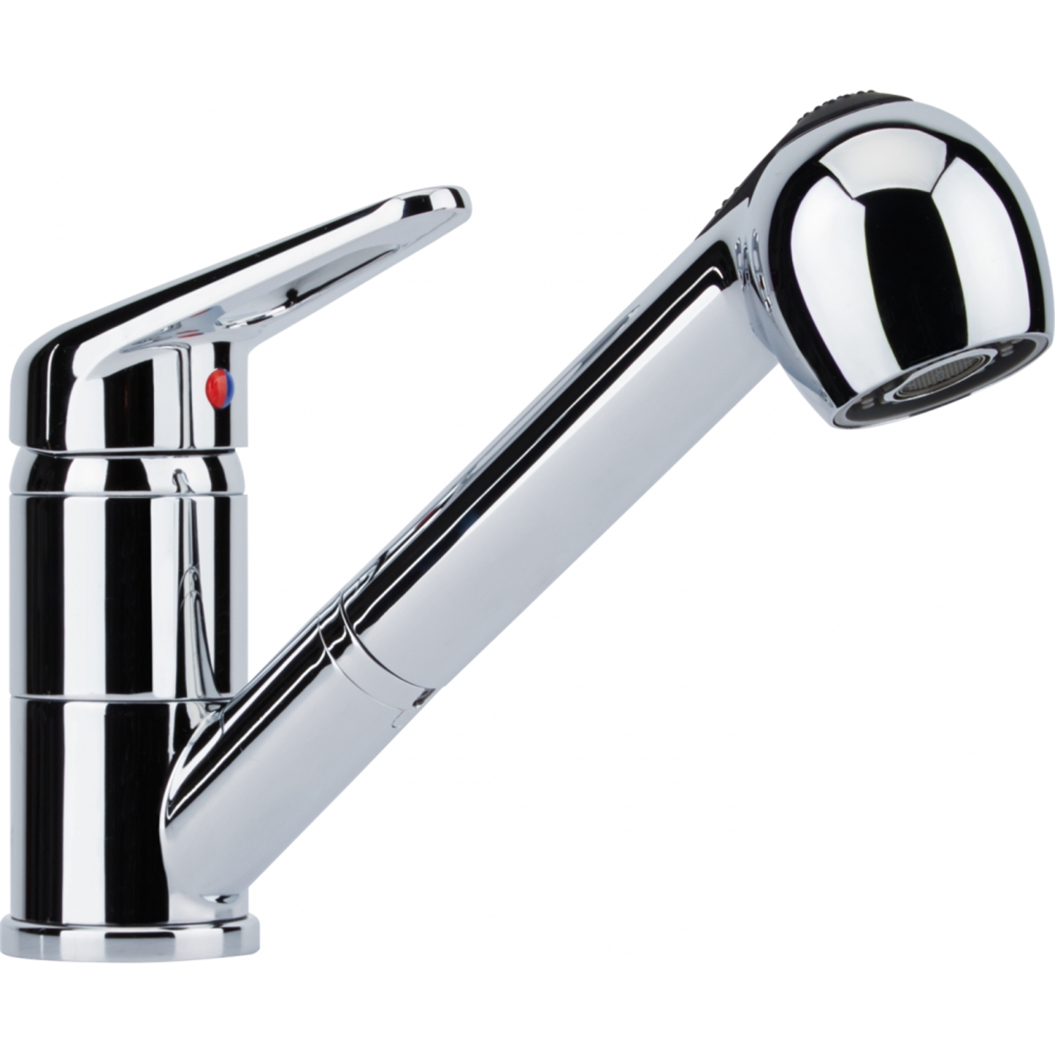 Novara - Eéngreepsmengkraan met sproeier / Top lever / Chroom
